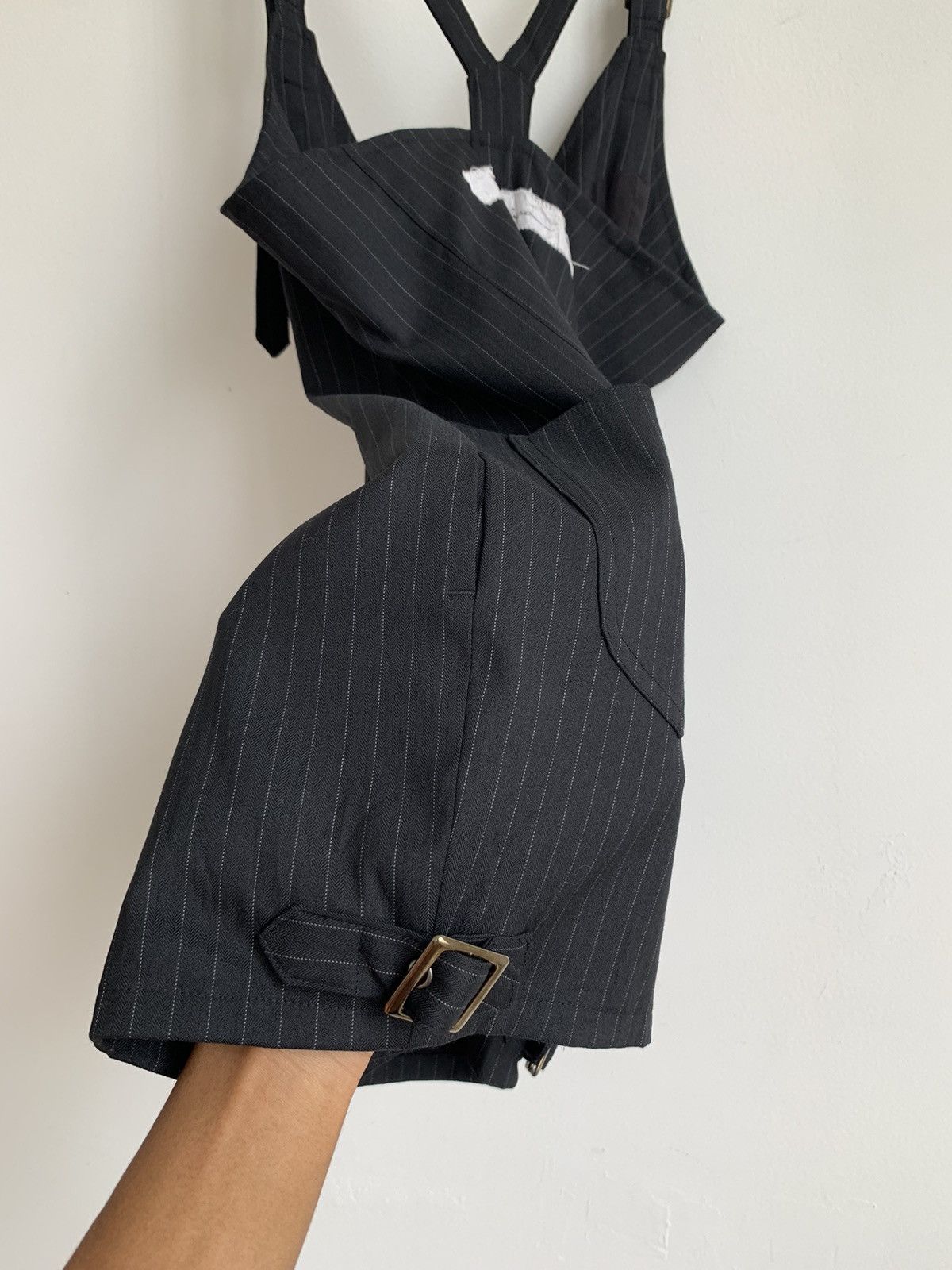 Japanese Brand Alice Auaa Gothic Pinstripe Romper Size 27" / US 4 / IT 40 - 13 Thumbnail