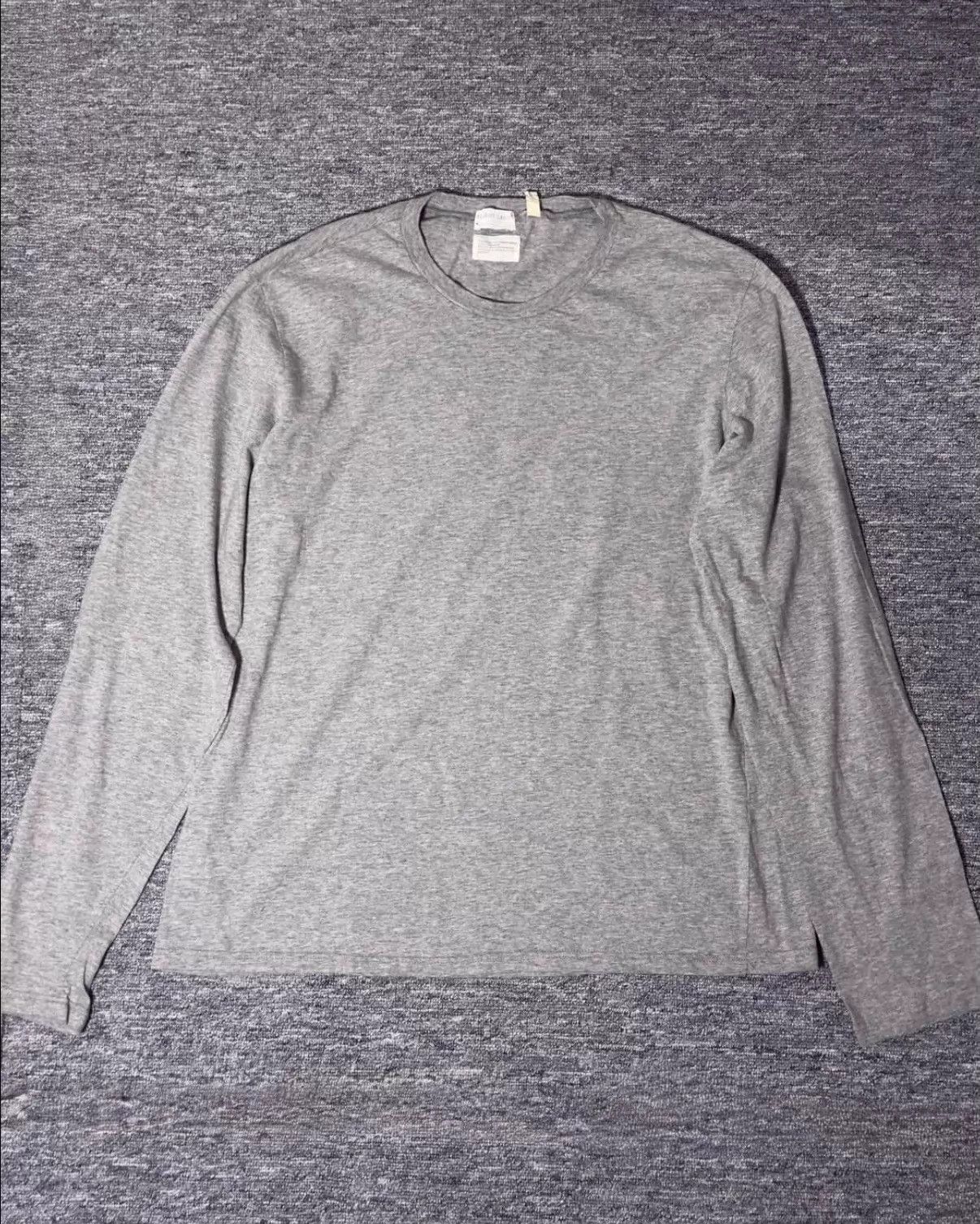 Helmut Lang Gray Long-Sleeve Crewneck Shirt Size US M / EU 48-50 / 2 - 1 Thumbnail