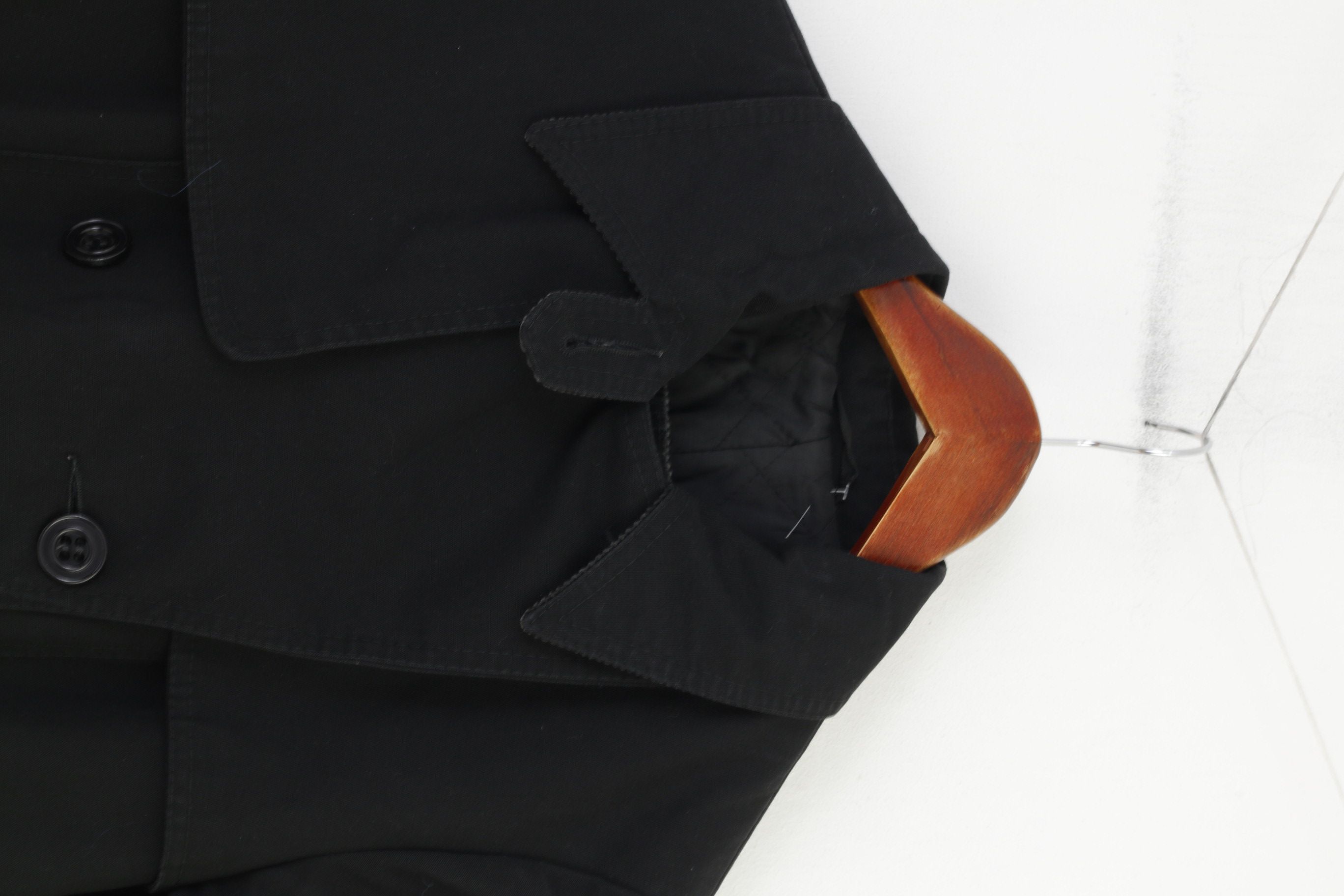 Vintage Fenno-Sport Women 38 M Coat Black Double Breasted 10989 Size XS / US 0-2 / IT 36-38 - 3 Thumbnail