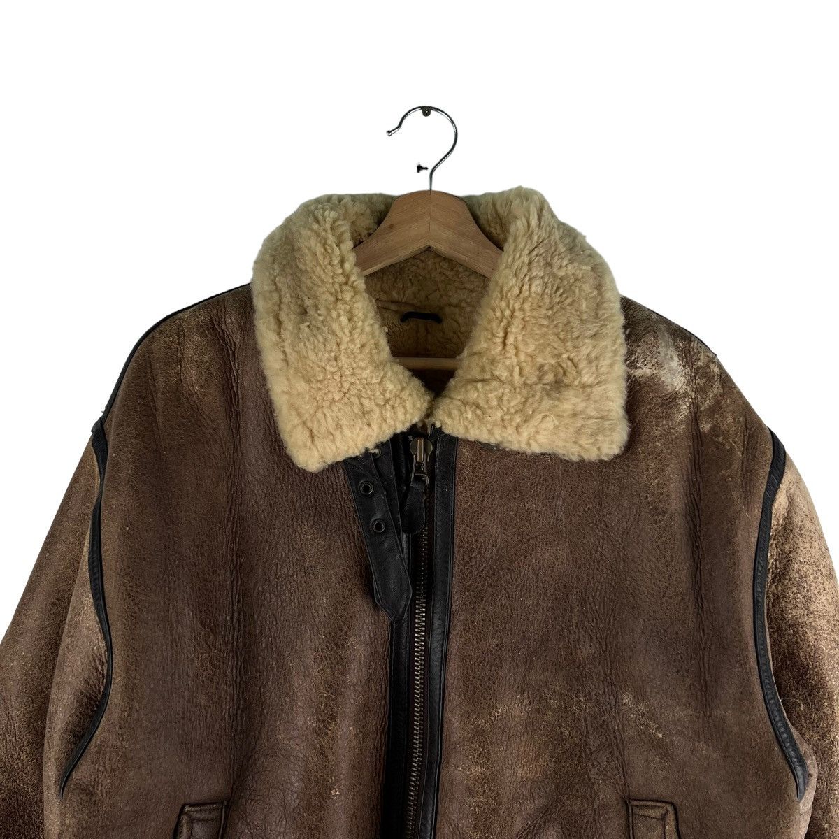 Other 🔥90’s VINTAGE SHEARLING LEATHER B 3 JACKET AVIREX DESIGN Size US L / EU 52-54 / 3 - 2 Thumbnail