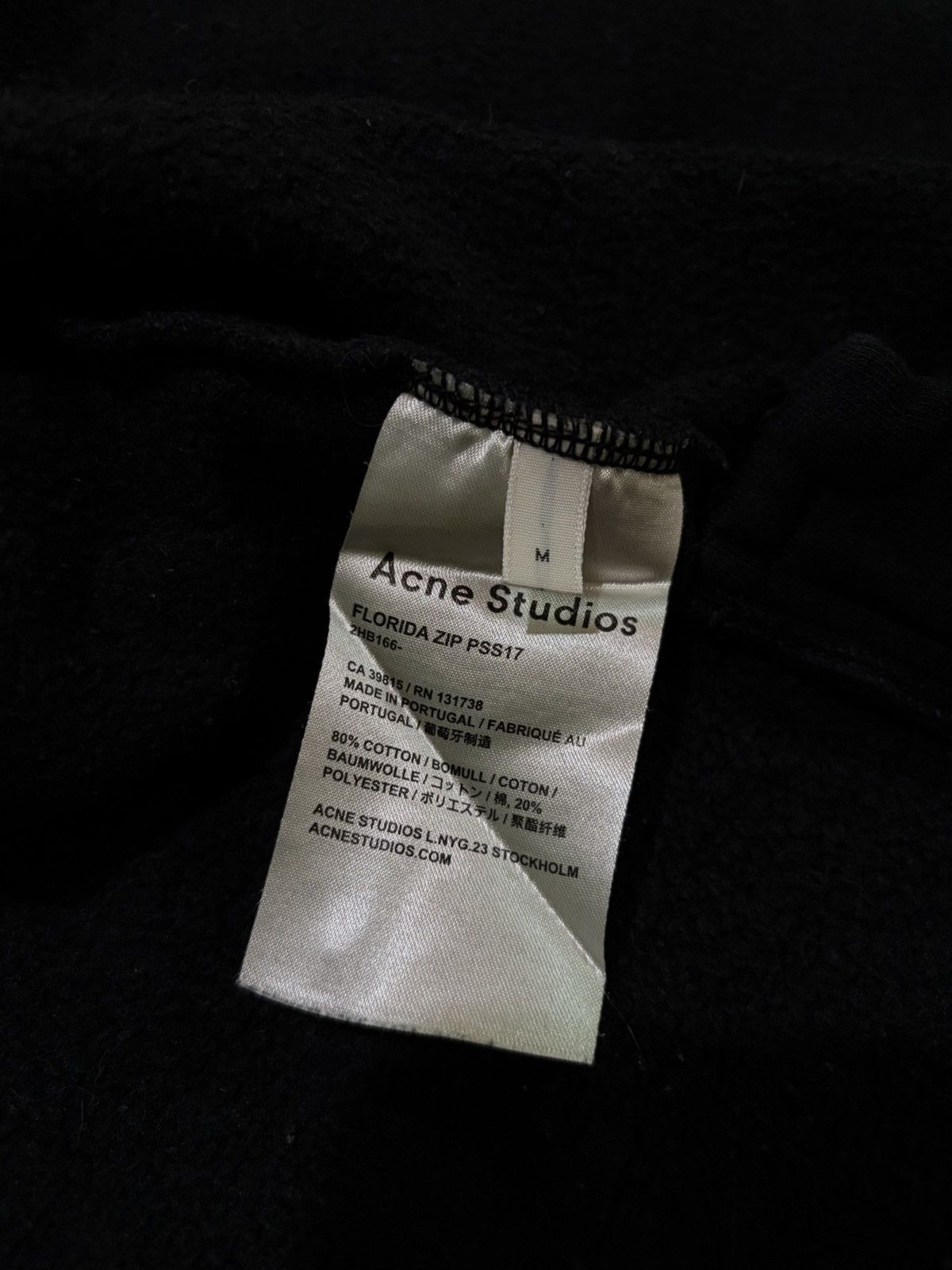 Acne Studios ACNE STUDIOS FLORIDA ZIP HOODIE Size US M / EU 48-50 / 2 - 9 Thumbnail
