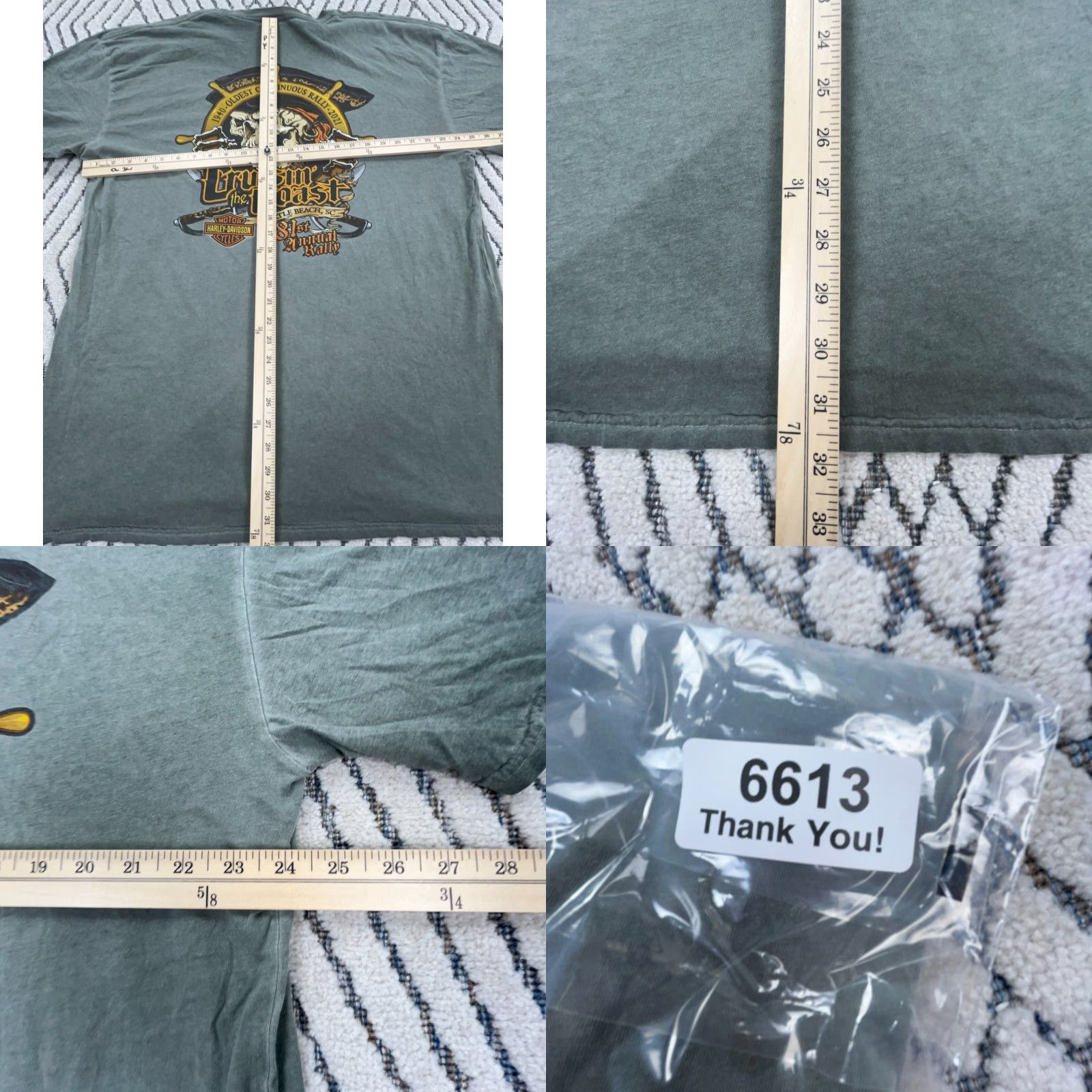 Harley Davidson Harley-Davidson Shirt Men 2XL Green Tee Graphic Print Vintage? No (adjusted for clarity) Size US XXL / EU 58 / 5 - 9 Thumbnail