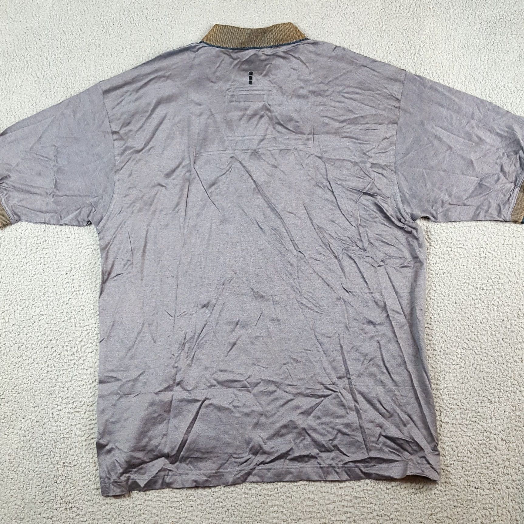Vintage VINTAGE Sadock Golf Polo Shirt Men L Gray Knit Oversized Button Collar Shirt Size US L / EU 52-54 / 3 - 6 Thumbnail