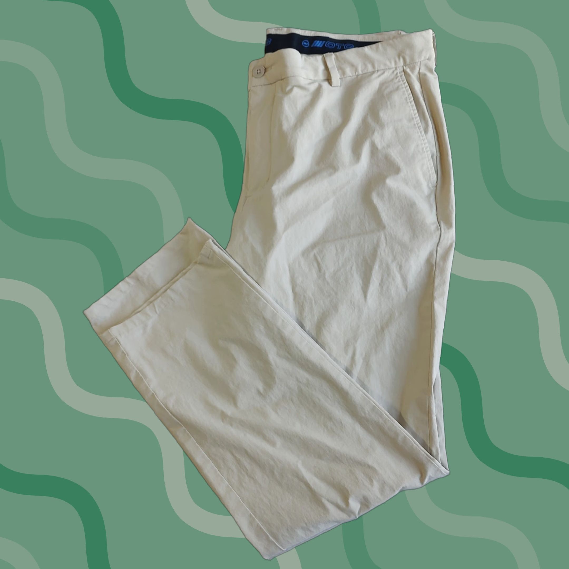 VINEYARD VINES On The Go Chino Pants Mens 38x30 Beige Performance Stretch 5-Pocket Regular Fit