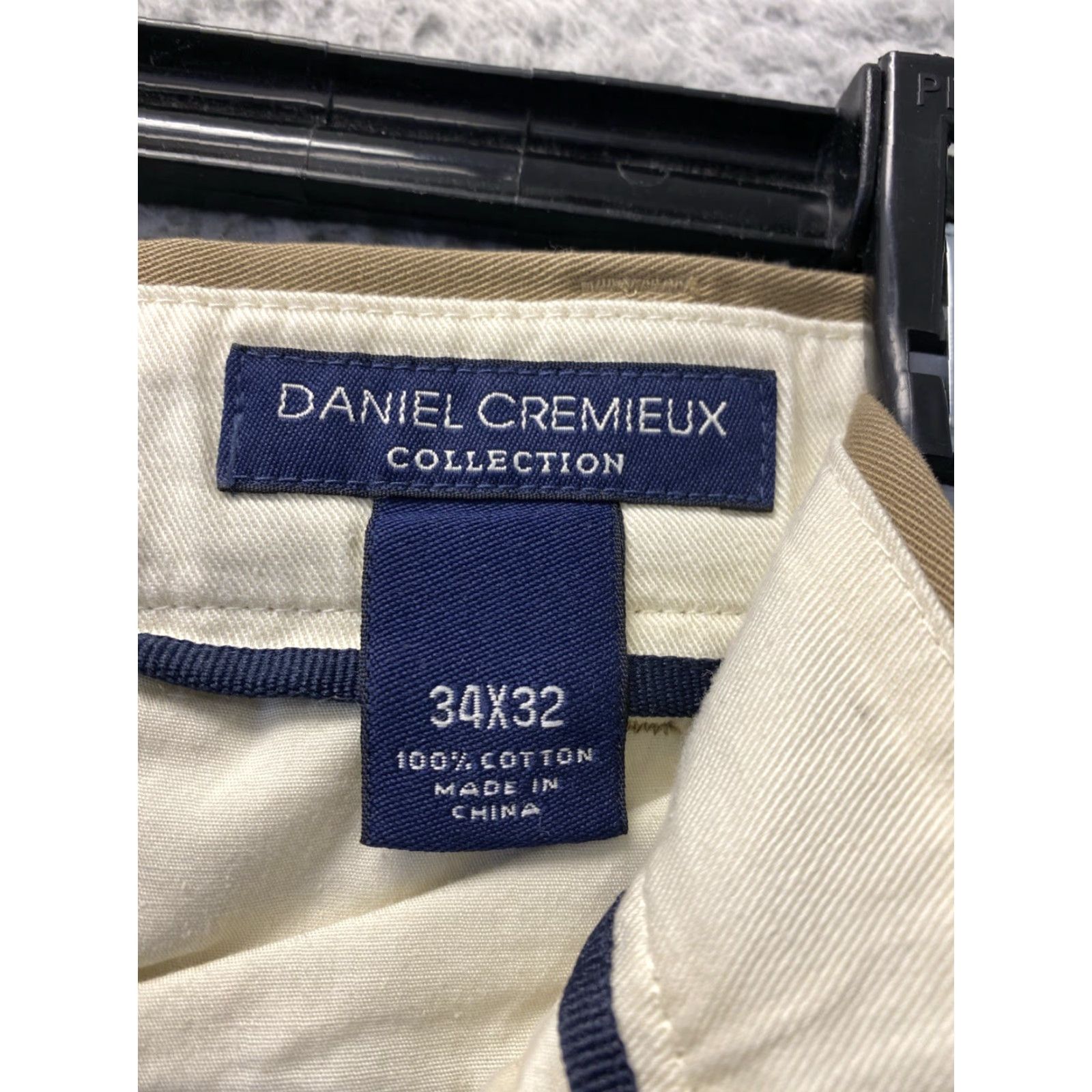Cremieux Daniel Cremieux Chino Pants Mens 34x33 Light Blue 0104 Flat Front Stretch Cotton Canvas Regular Straight Retro? Size US 34 / EU 50 - 5 Thumbnail