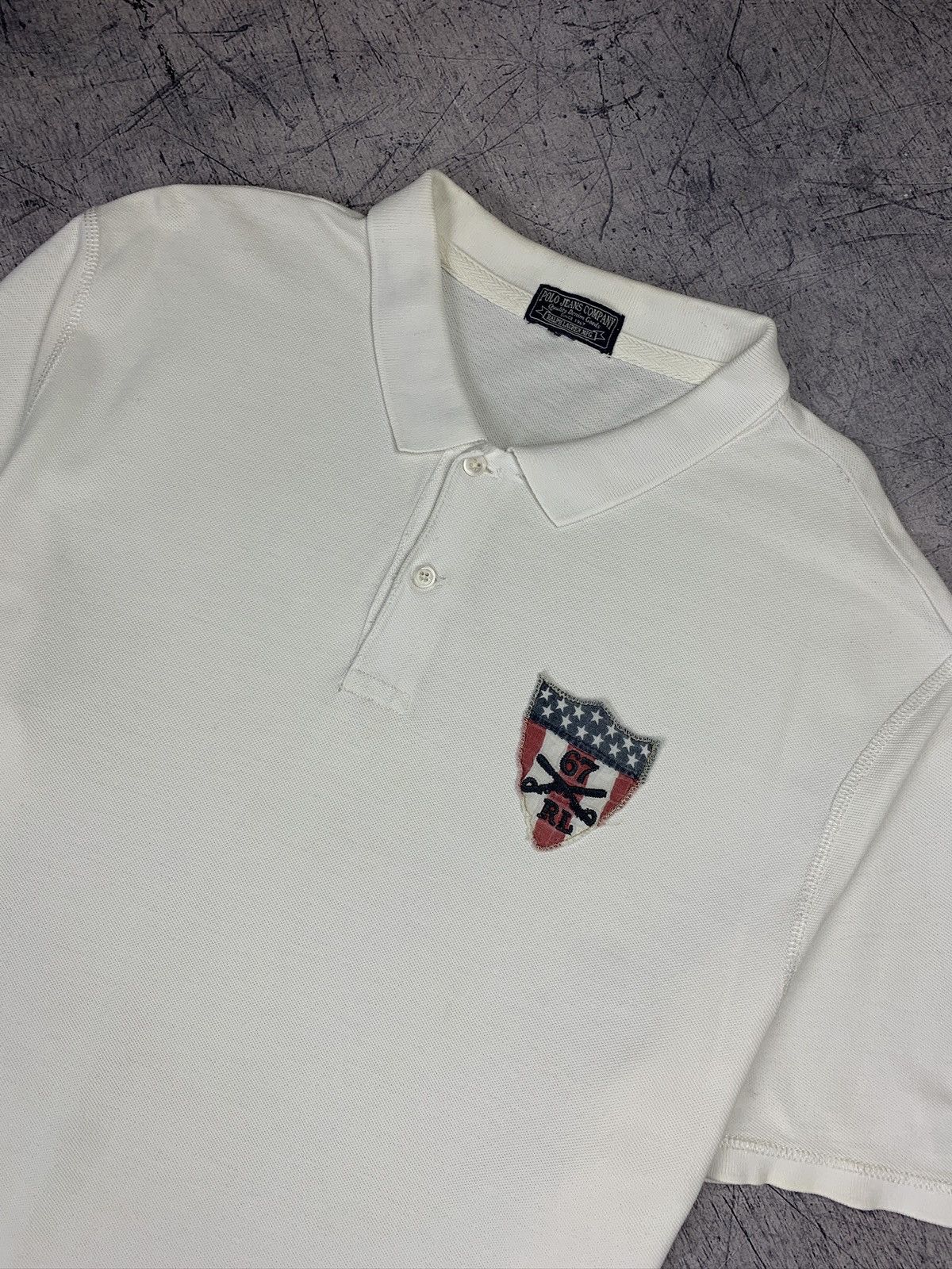 Polo Ralph Lauren Vintage Polo Ralph Lauren USA Polo Shirt Y2K Designer White Size US XXL / EU 58 / 5 - 2 Thumbnail