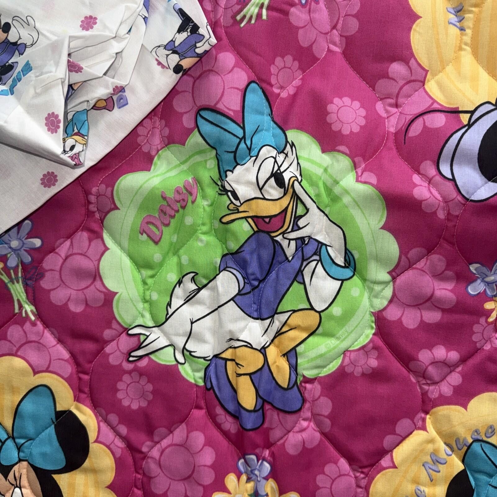 Other Vtg Disney Minnie Mouse Daisy Duck Quilt Sheet 80’s Crib Size ONE SIZE - 5 Thumbnail