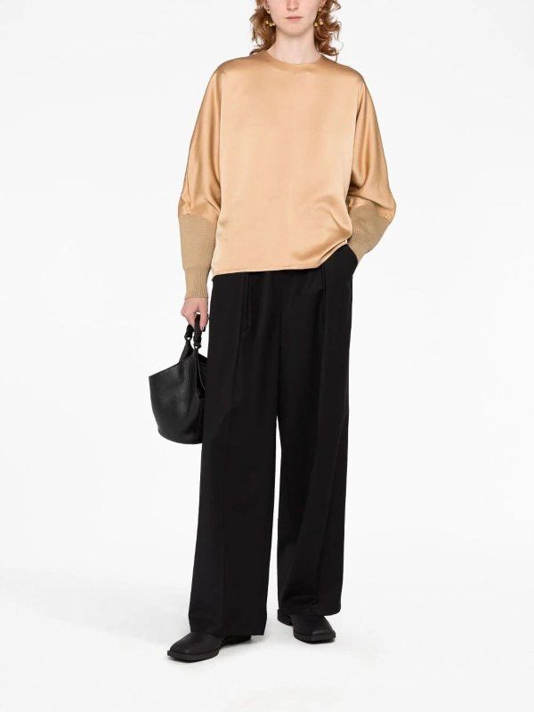 Jil Sander o1y1025 Blouse in Camel Size L / US 10 / IT 46 - 4 Thumbnail