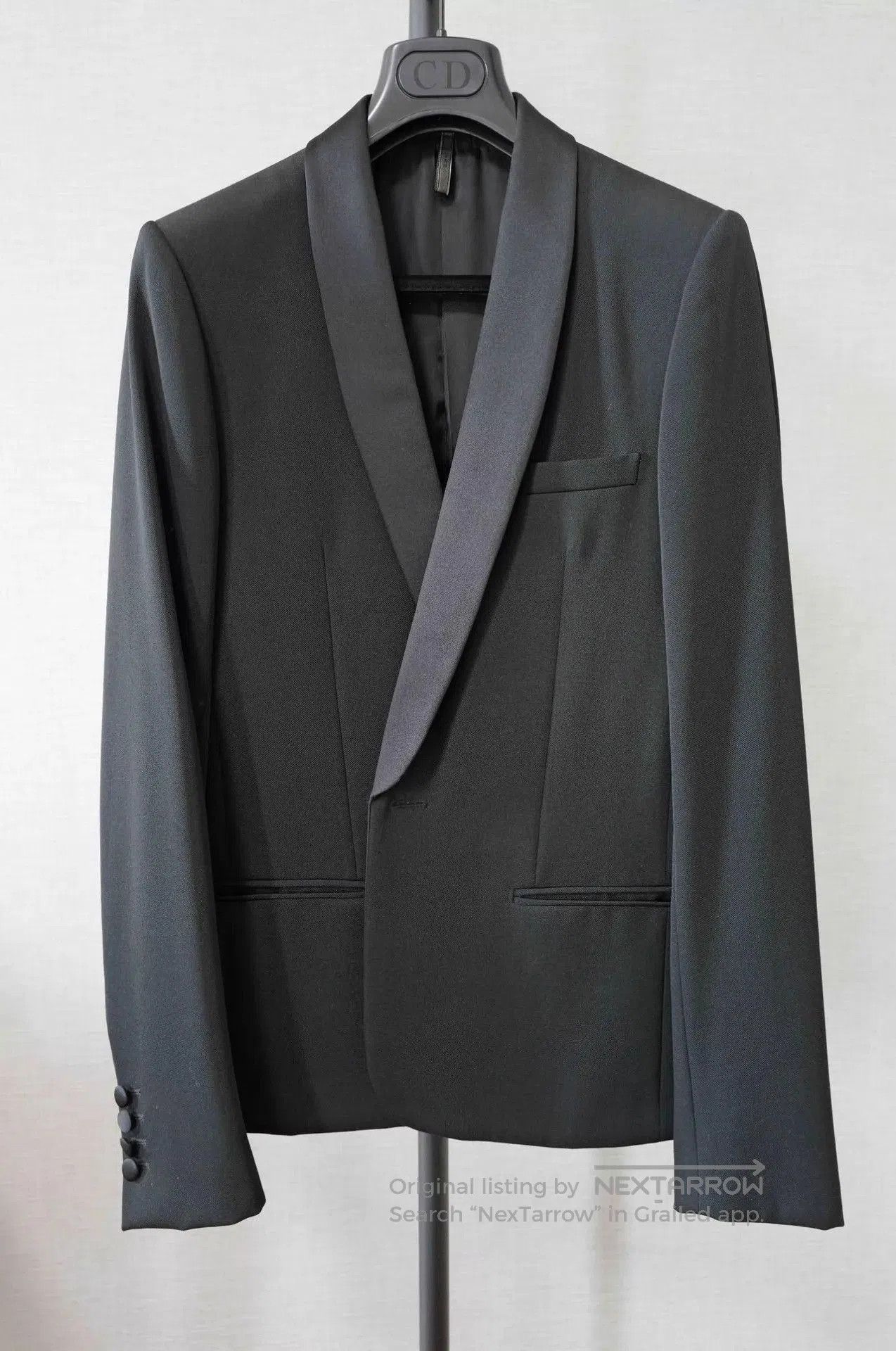 Dior Black Formal Blazer with Satin Lapel. Size US M / EU 48-50 / 2 - 1 Thumbnail