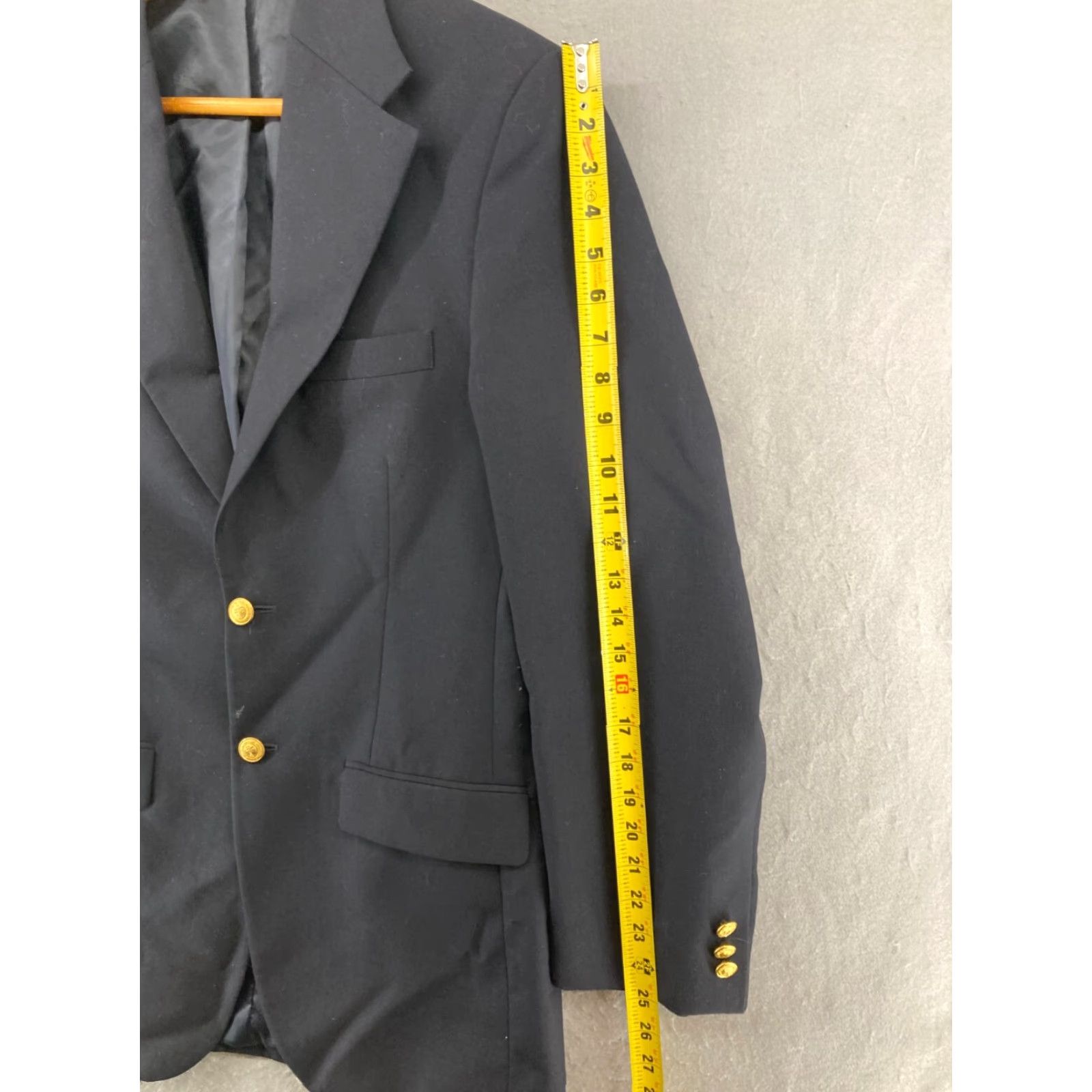 Vintage Twinhill The Citadel Mens Suit Jacket 38L Blue Wool Blend Size 38R - 5 Thumbnail
