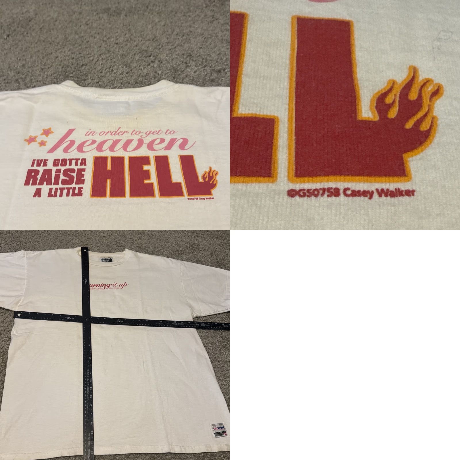 Vintage VINTAGE The Aussie T Company Burning It Up Play Like A Girl White T-Shirt XL Size XL / US 12-14 / IT 48-50 - 8 Thumbnail