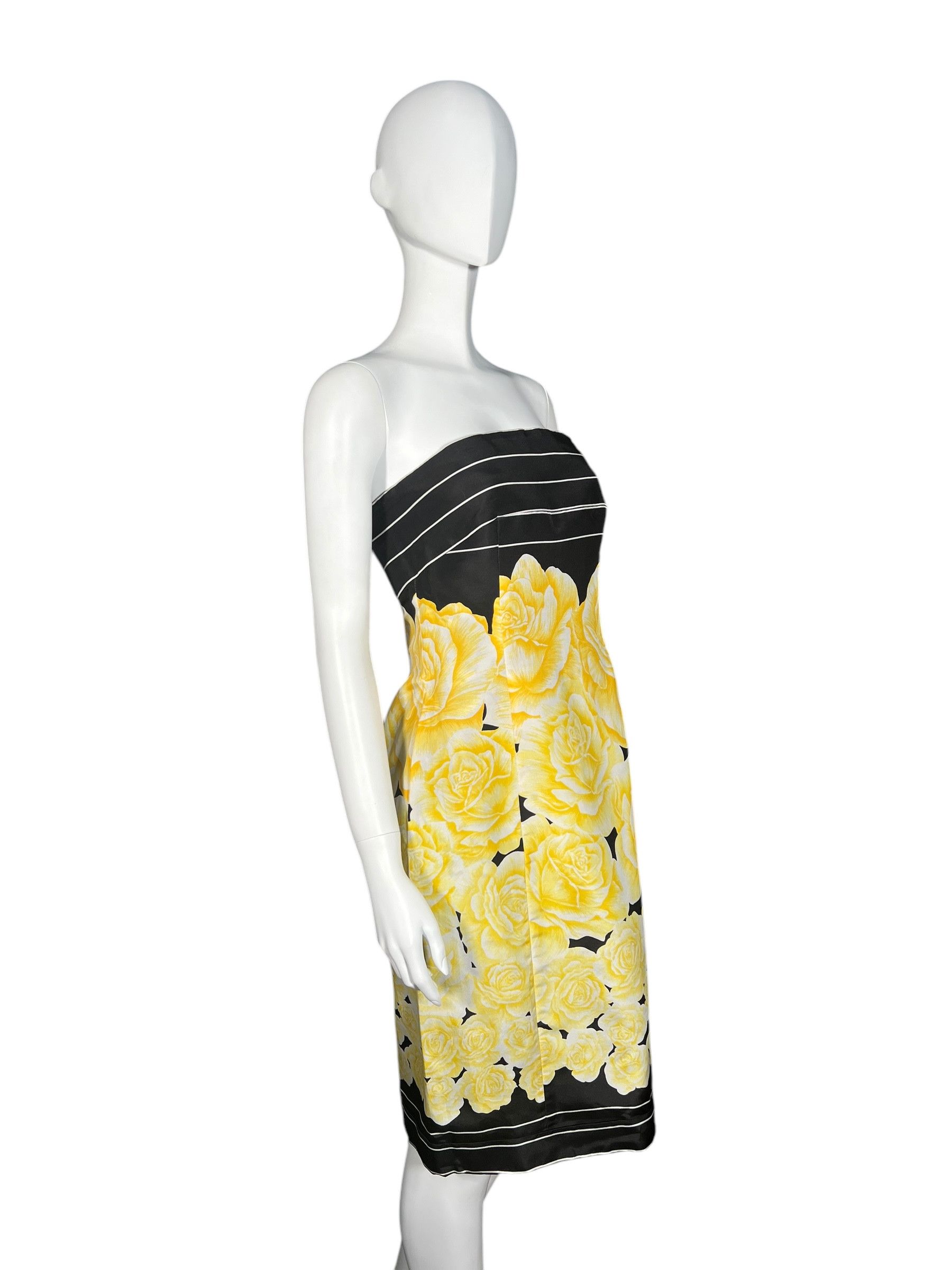 Versace Gianni Versace S/S 1988 1988 Strapless Silk Cocktail Dress Size L / US 10 / IT 46 - 3 Thumbnail