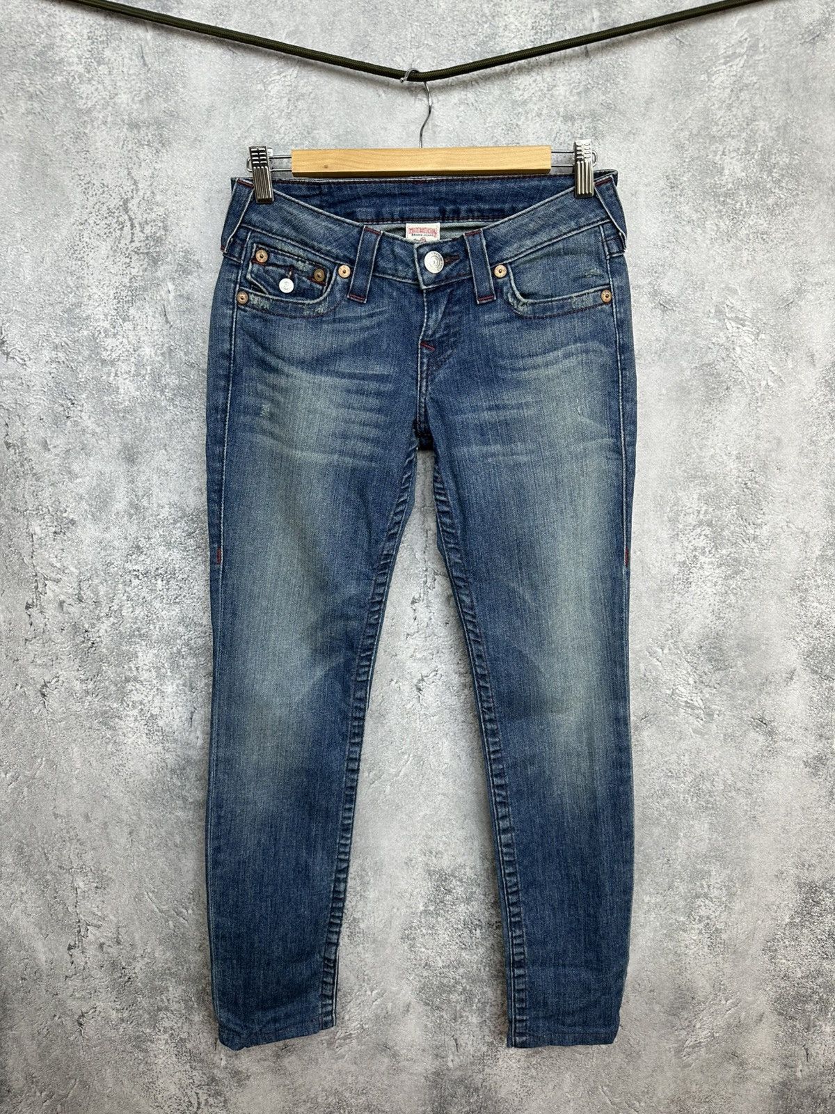 True Religion True Religion Skinny Jeans Wash Stretch Denim Flap Pocket Size 28" / US 6 / IT 42 - 2 Thumbnail