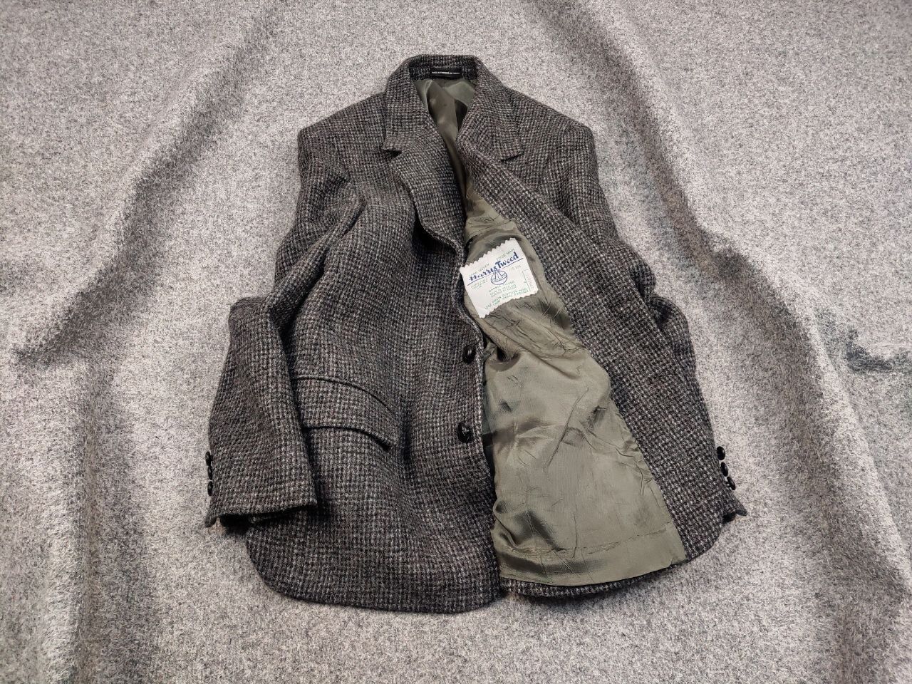 Harris Tweed Vintage 90's Harris Tweed Court short Wool Blazer Jacket Size US S / EU 44-46 / 1 - 2 Thumbnail