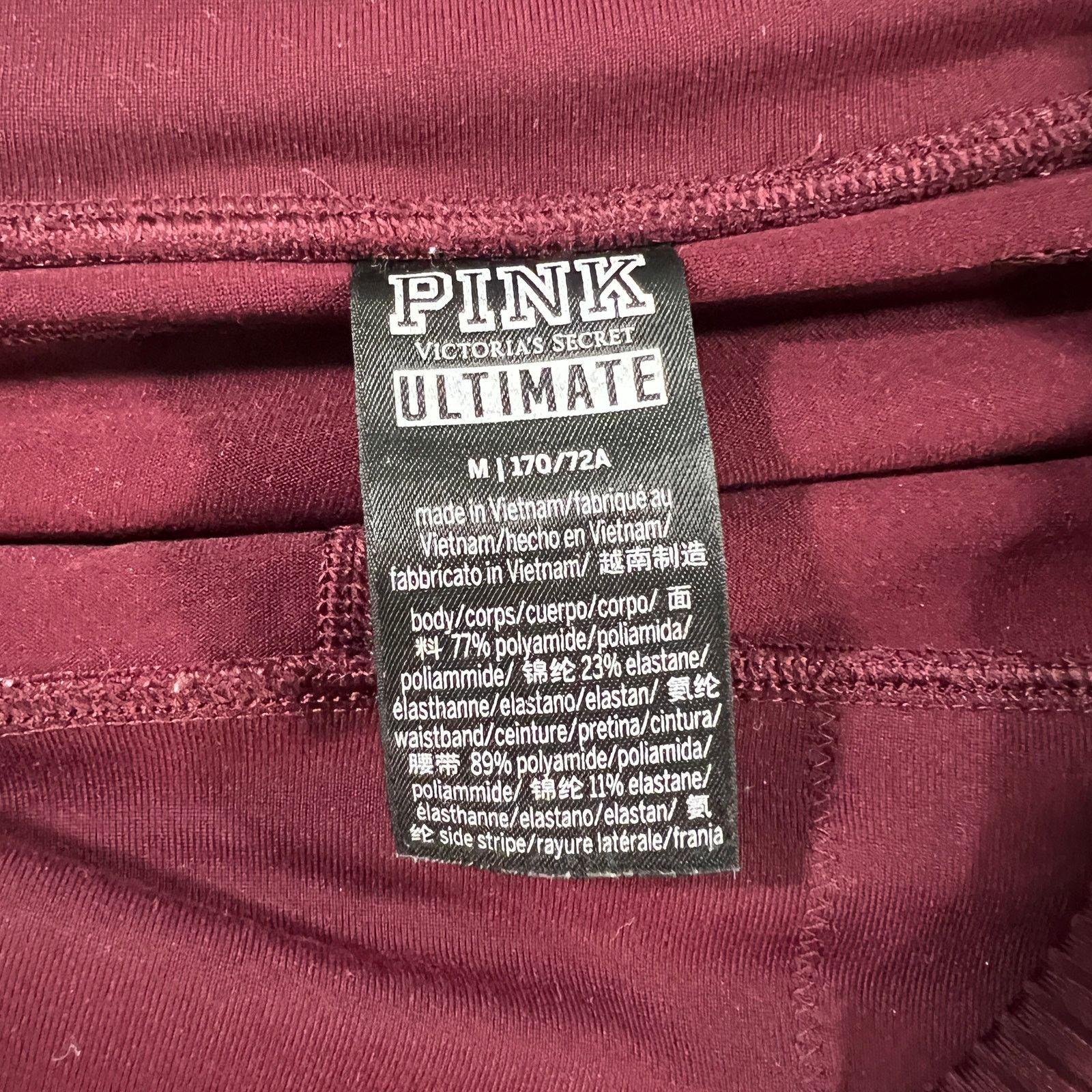 Pink PINK Women's Pants Red Legging Size M Size 28" / US 6 / IT 42 - 3 Thumbnail