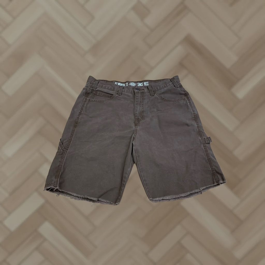 Dickies Dickies Relaxed Fit Cut Off Shorts Men 34x9 Brown Carpenter Utility 13264 Size US 34 / EU 50 - 1 Thumbnail