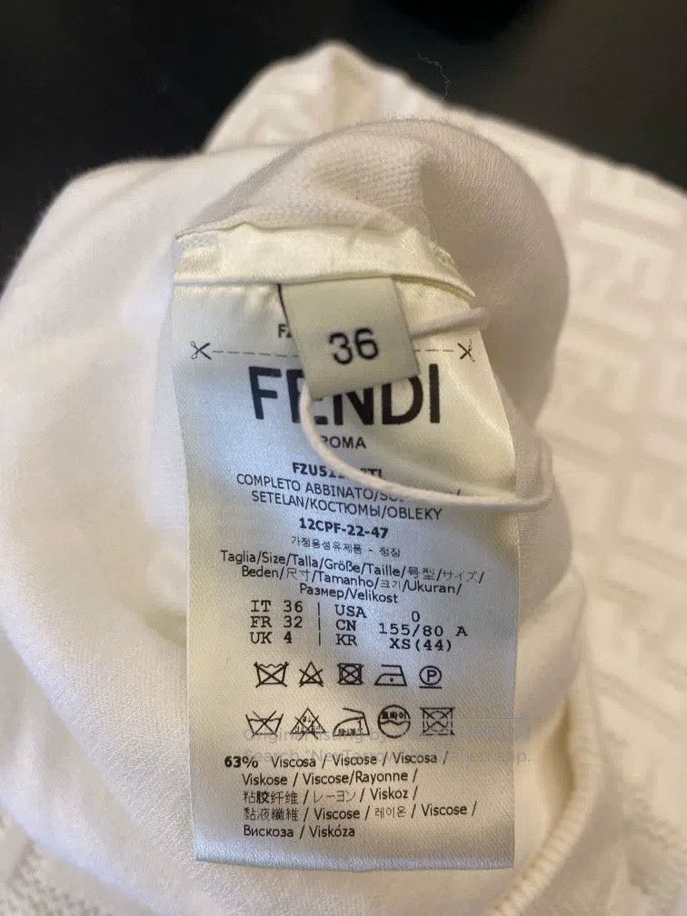 Fendi Fendi Full-length white knit dress with spring/summer 2023 Size 24" / US 00 / IT 34 - 6 Thumbnail