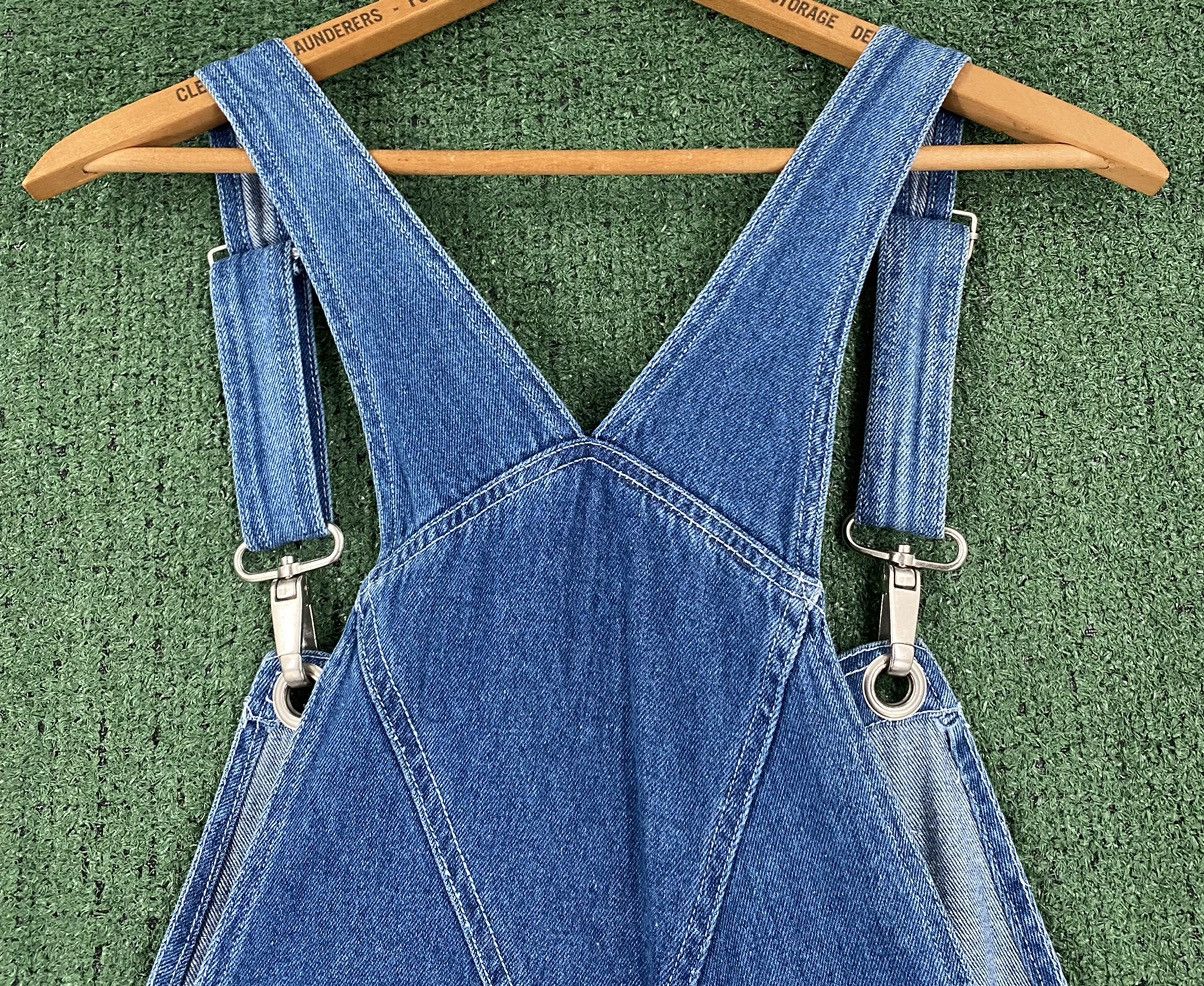 Other Vintage 90’s Adriana Sport Denim Jean Shortalls Womens Large Size 38" / US 16 / IT 52 - 8 Thumbnail