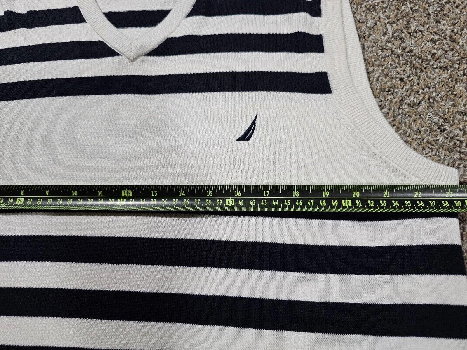 Nautica Nautica Striped Blue White Preppy Vest XL Size US XL / EU 56 / 4 - 5 Thumbnail