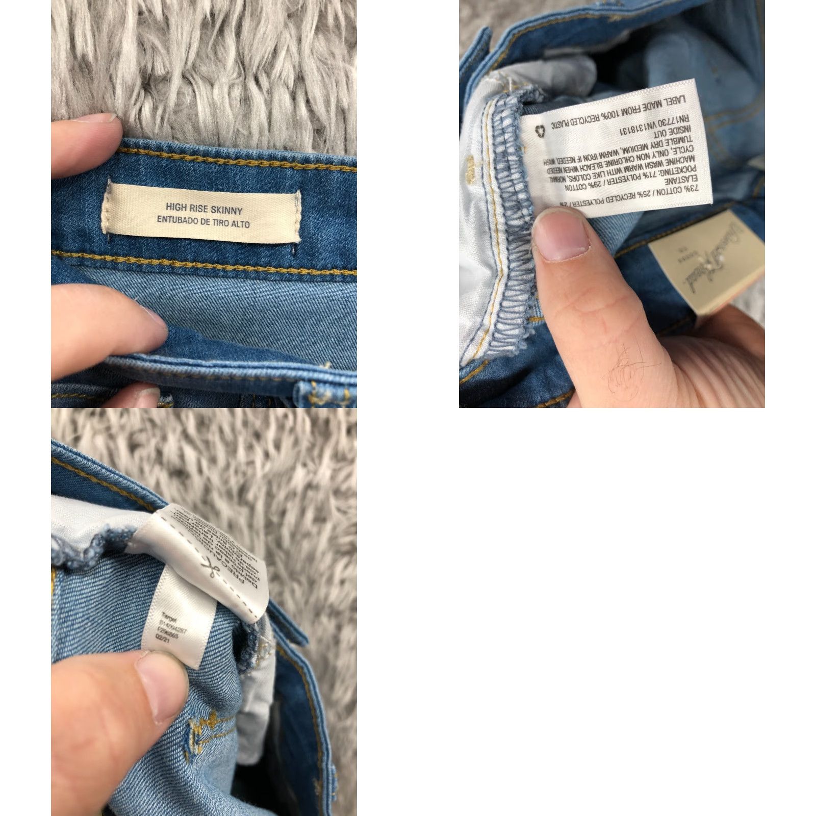 Vintage Universal Thread Jeans Skinny 4 Womens High Rise Dark Blue Denim 5-Pocket Stretch Regular Cut Tapered? Size 27" / US 4 / IT 40 - 9 Thumbnail