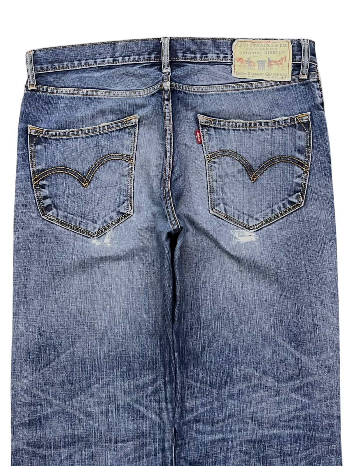 Levi's Vintage Levi’s 502 Denim Patches - Faded, Distressed Jeans Size US 35 - 5 Thumbnail