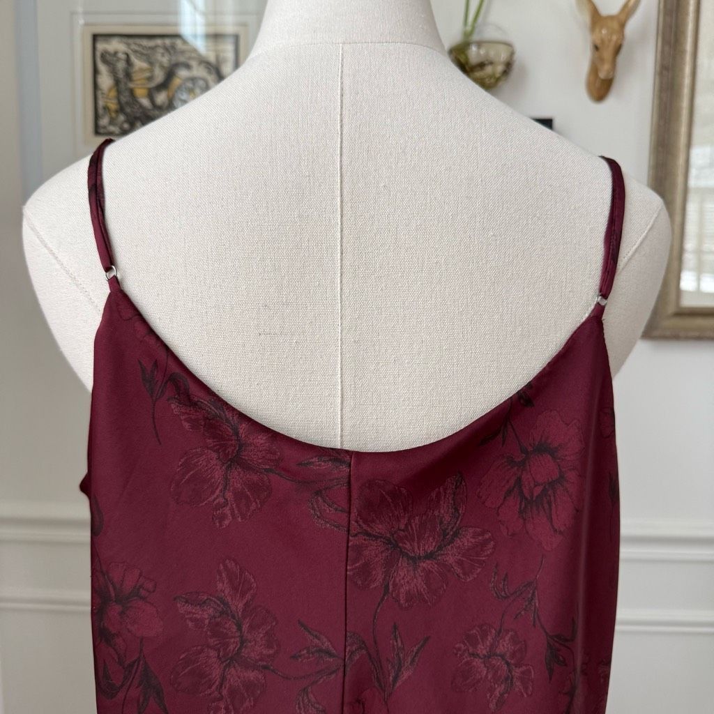 Calvin Klein Calvin Klein Zinfandel Satin Cowl Neck Slip Midi Dress 16 Size XXL / US 16-18 / IT 52-54 - 4 Thumbnail