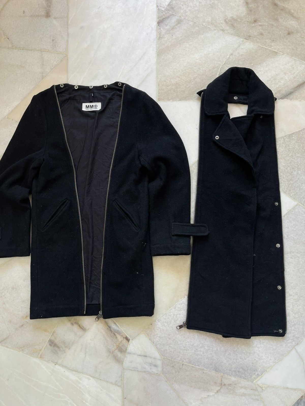 Maison Margiela A/W 2011 Maison Margiela MM6 Detachable Zipper Wool Jacket Size US S / EU 44-46 / 1 - 1 Thumbnail