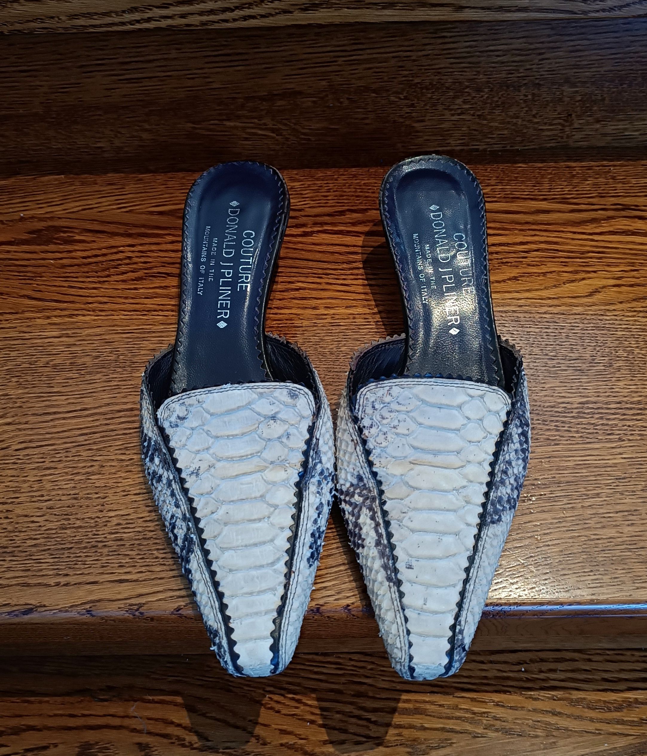 Donald Pliner × Leather Luxury Mules Donald J Pliner Couture Leather Moira Vintage Size US 9 / IT 39 - 3 Thumbnail