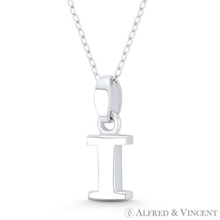 Other Initial Letter "I" Charm 3D Pendant in .925 Sterling Silver Size ONE SIZE - 1 Preview