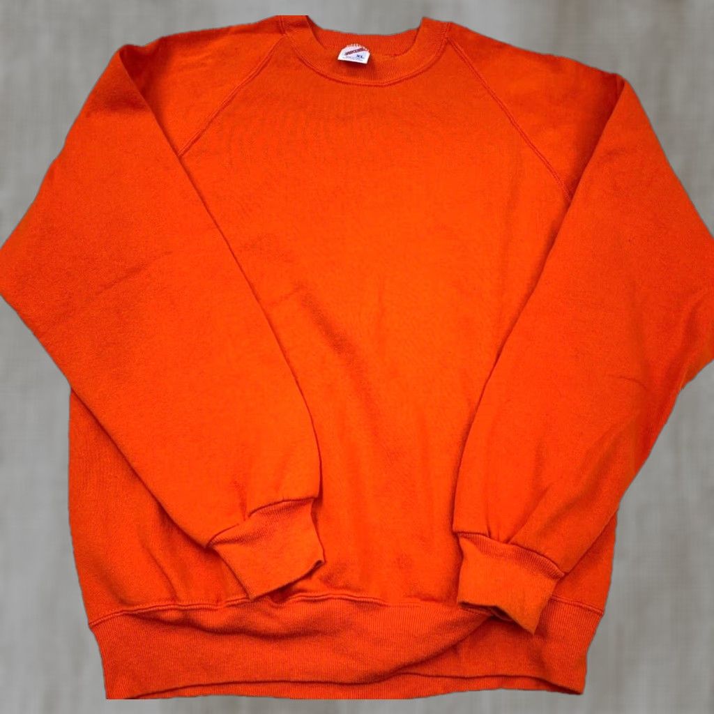 Jerzees VINTAGE Jerzees Sweatshirt Men XL Orange Crew Neck Sweater 90s USA 50/50 Blank X Size US XL / EU 56 / 4 - 1 Thumbnail
