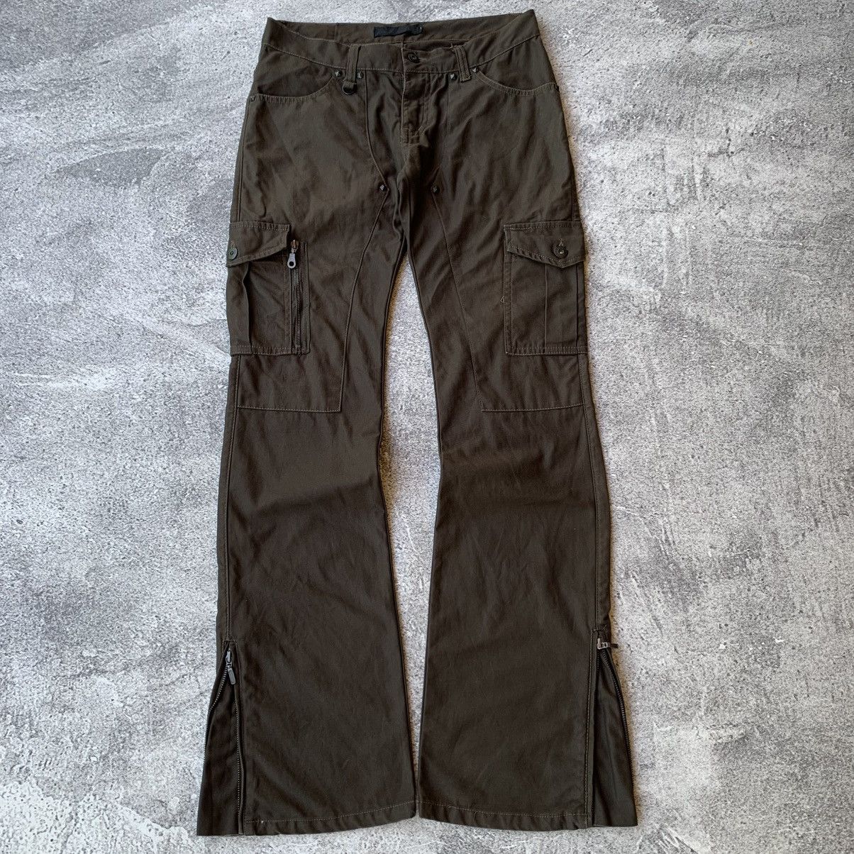GOSTAR DE FUGA Fuga Studded Zip Cargo Flared Pants Size US 30 / EU 46 - 1 Thumbnail