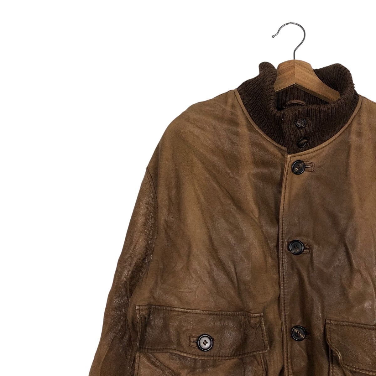 Japanese Brand 📌Vintage Biker Leather Jacket Campanile Blanket Issey Miyake Size US M / EU 48-50 / 2 - 8 Thumbnail