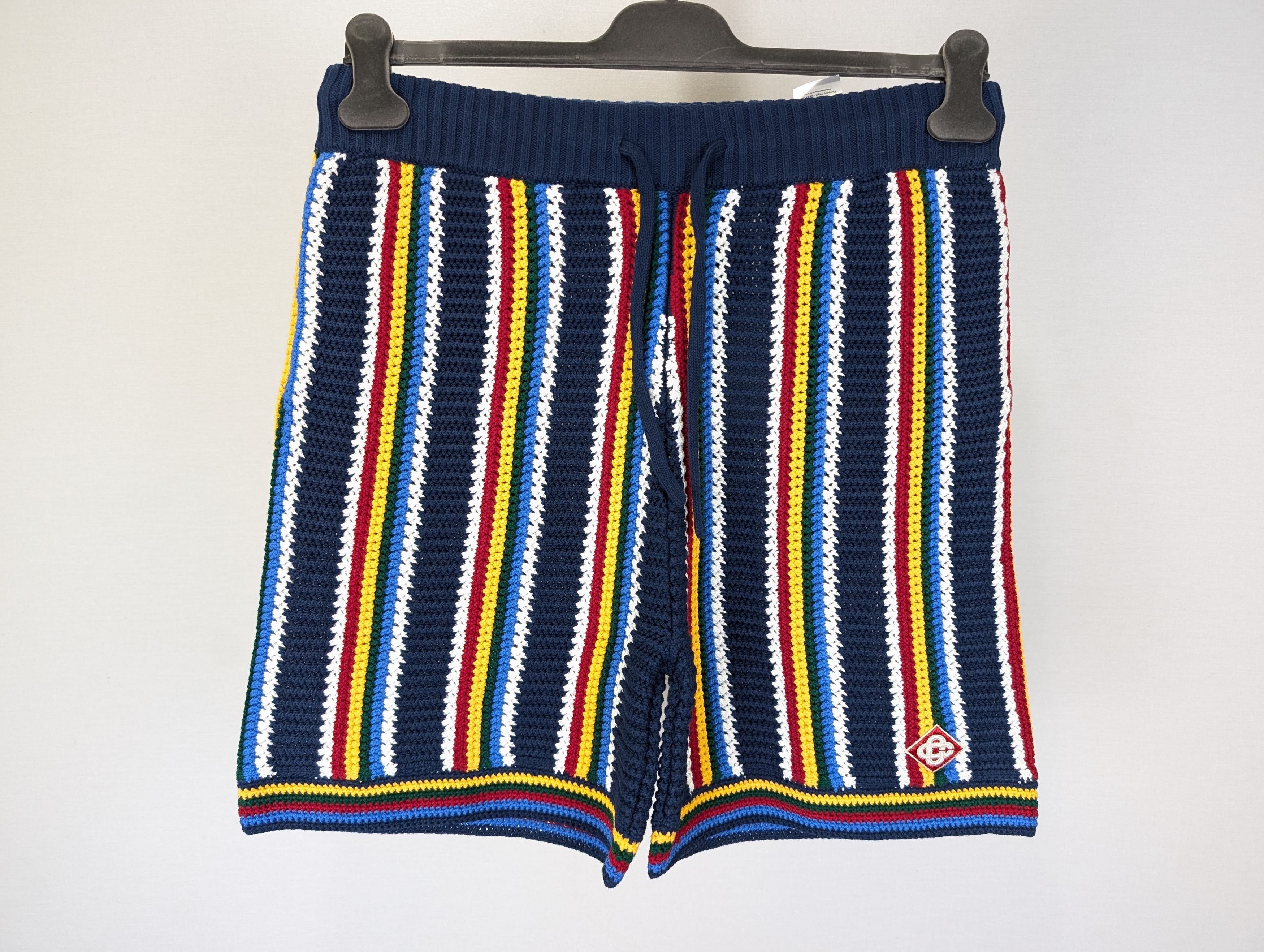 Casablanca o1rshd1 DUP / Cotton Crochet Shorts in Navy Size US 36 / EU 52 - 2 Thumbnail