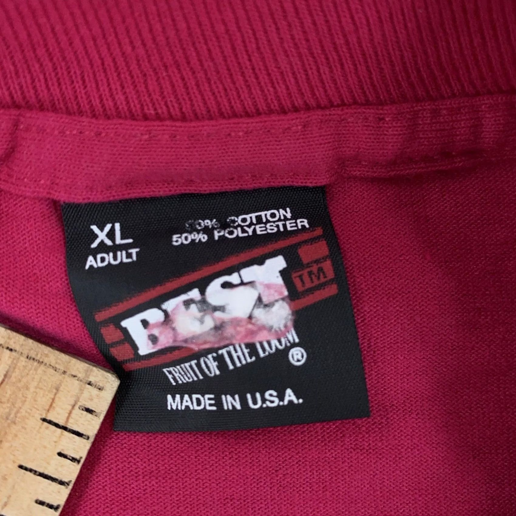 Fruit Of The Loom VINTAGE Fruit of the Loom Shirt Mens XL Pink 90s Crew Neck Short Sleeve T-Shirt Solid Tee All Seasons Tagless Size US XL / EU 56 / 4 - 8 Thumbnail