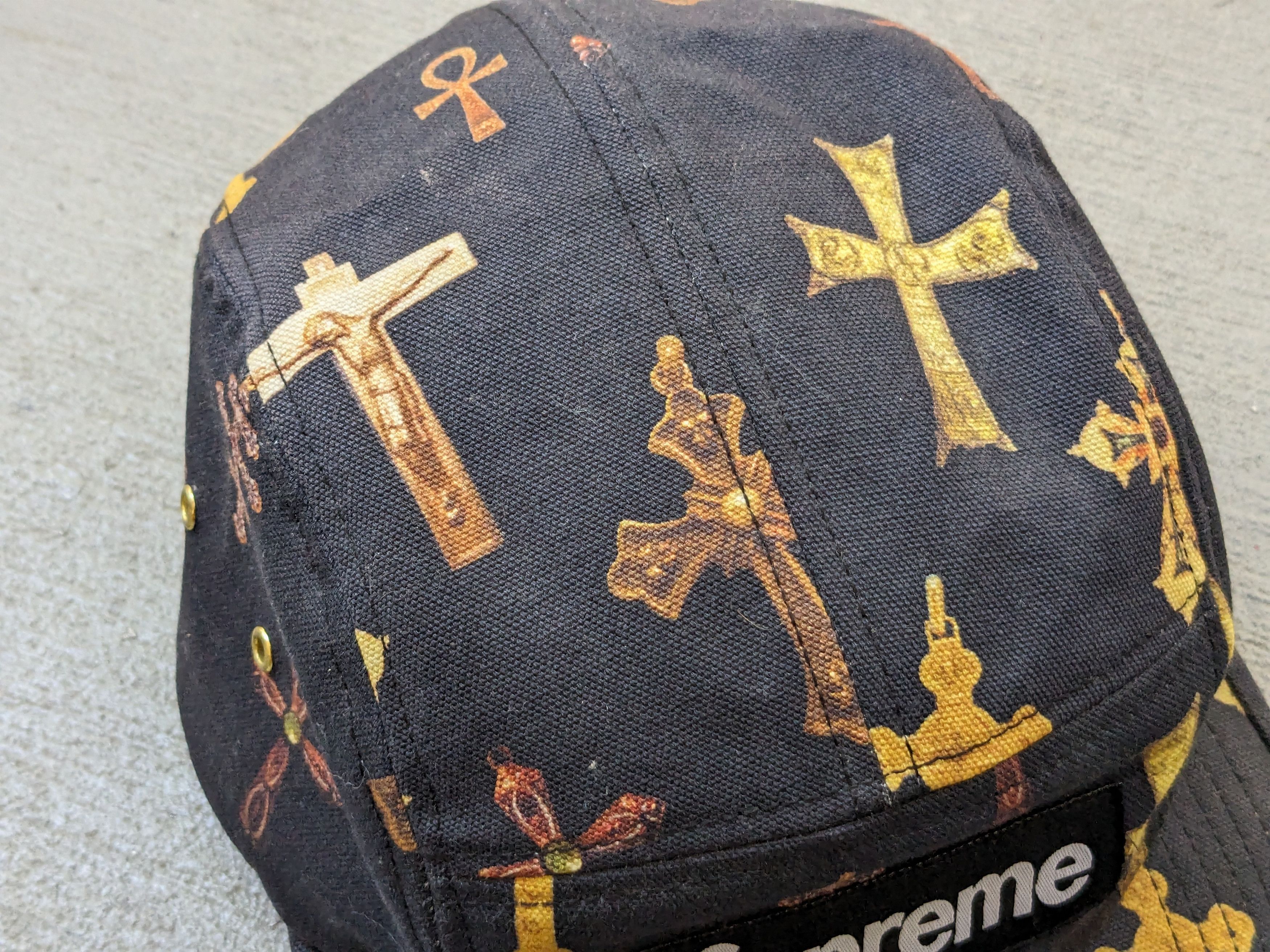 Supreme Supreme Crosses Camp Hat Black SS/13 Bogo Box Logo Size ONE SIZE - 3 Thumbnail