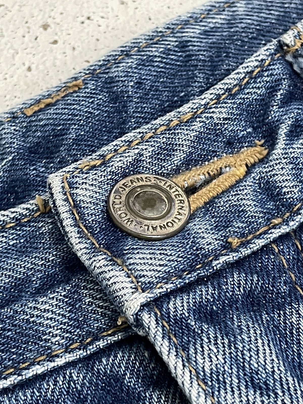 Blue Blue Japan × Japan Blue × Japanese Brand Vintage Y2k Blueway Repaired Japan Denim Pants (AB39) Size US 29 - 14 Thumbnail