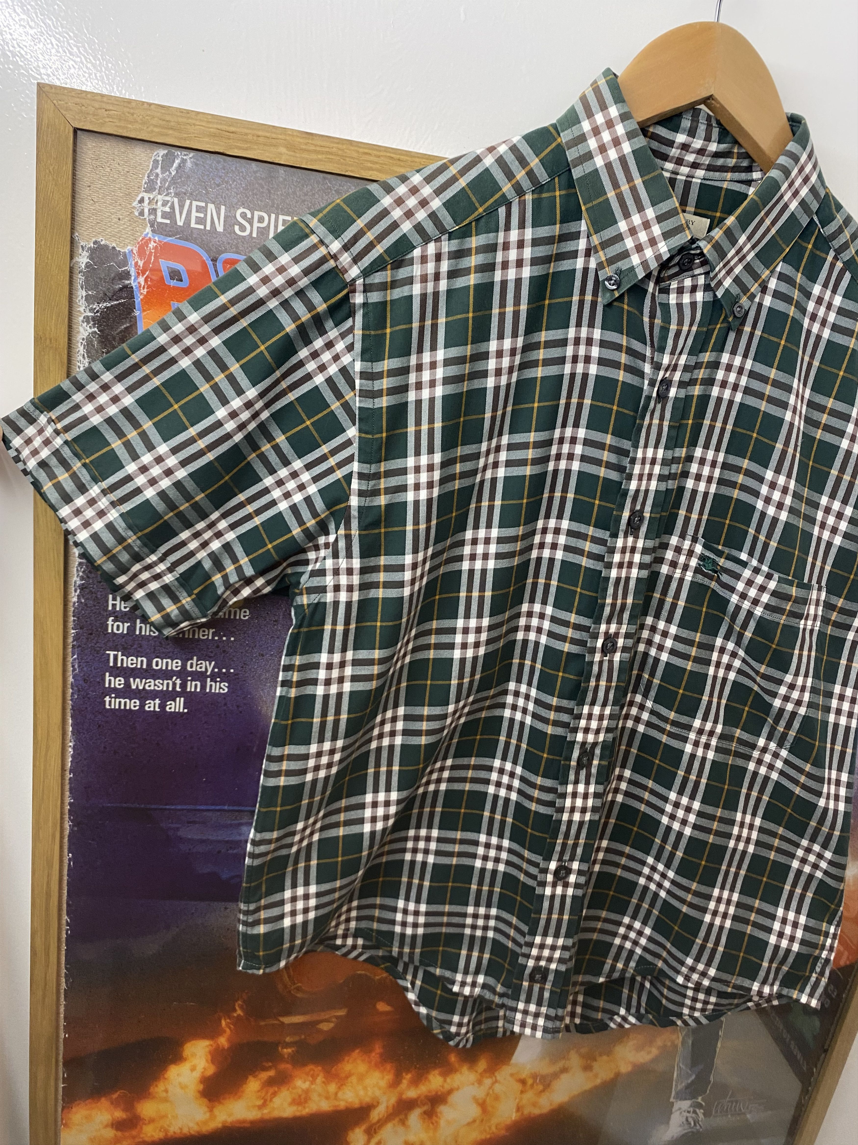 Burberry 00s Burberry London Green Nova Check Short Sleeve Shirt Size US S / EU 44-46 / 1 - 4 Thumbnail