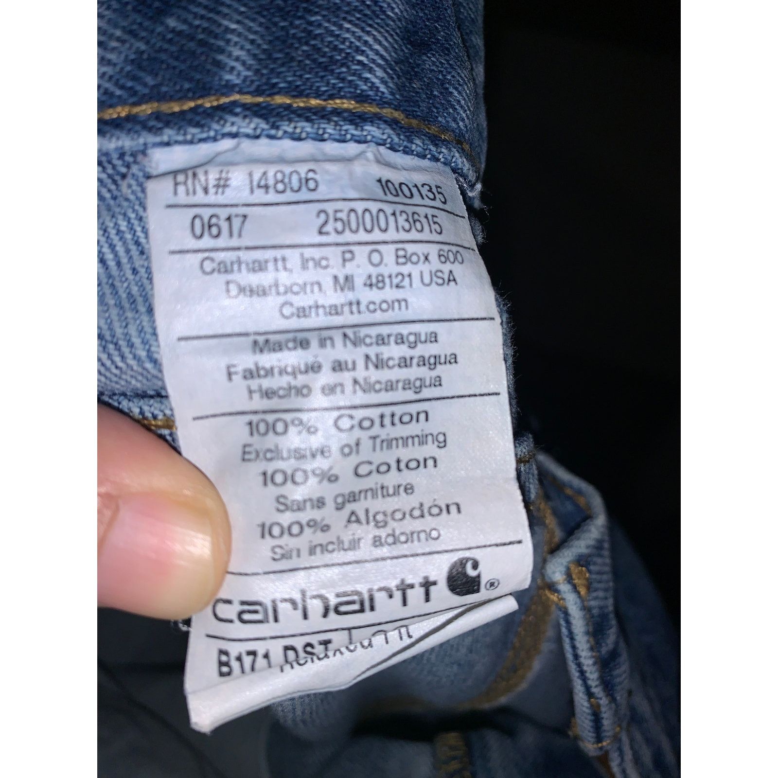 Carhartt Carhartt B171 DST Carpenter Jeans 36x32 Relaxed Stonewash Size US 36 / EU 52 - 5 Thumbnail