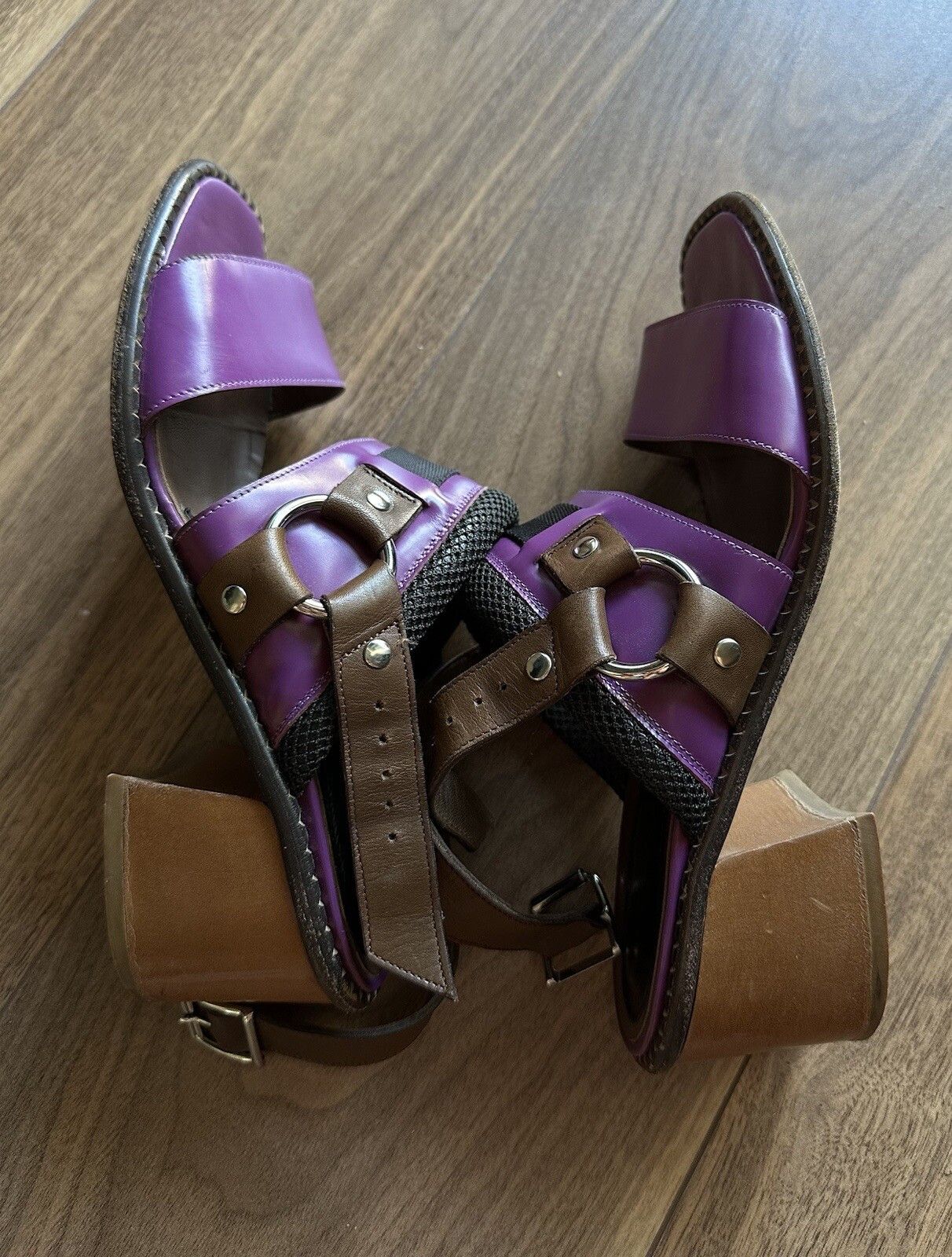 Marni Marni Heels Leather Strap Block Heel Slingback Sandals Size US 6.5 / IT 36.5 - 4 Thumbnail
