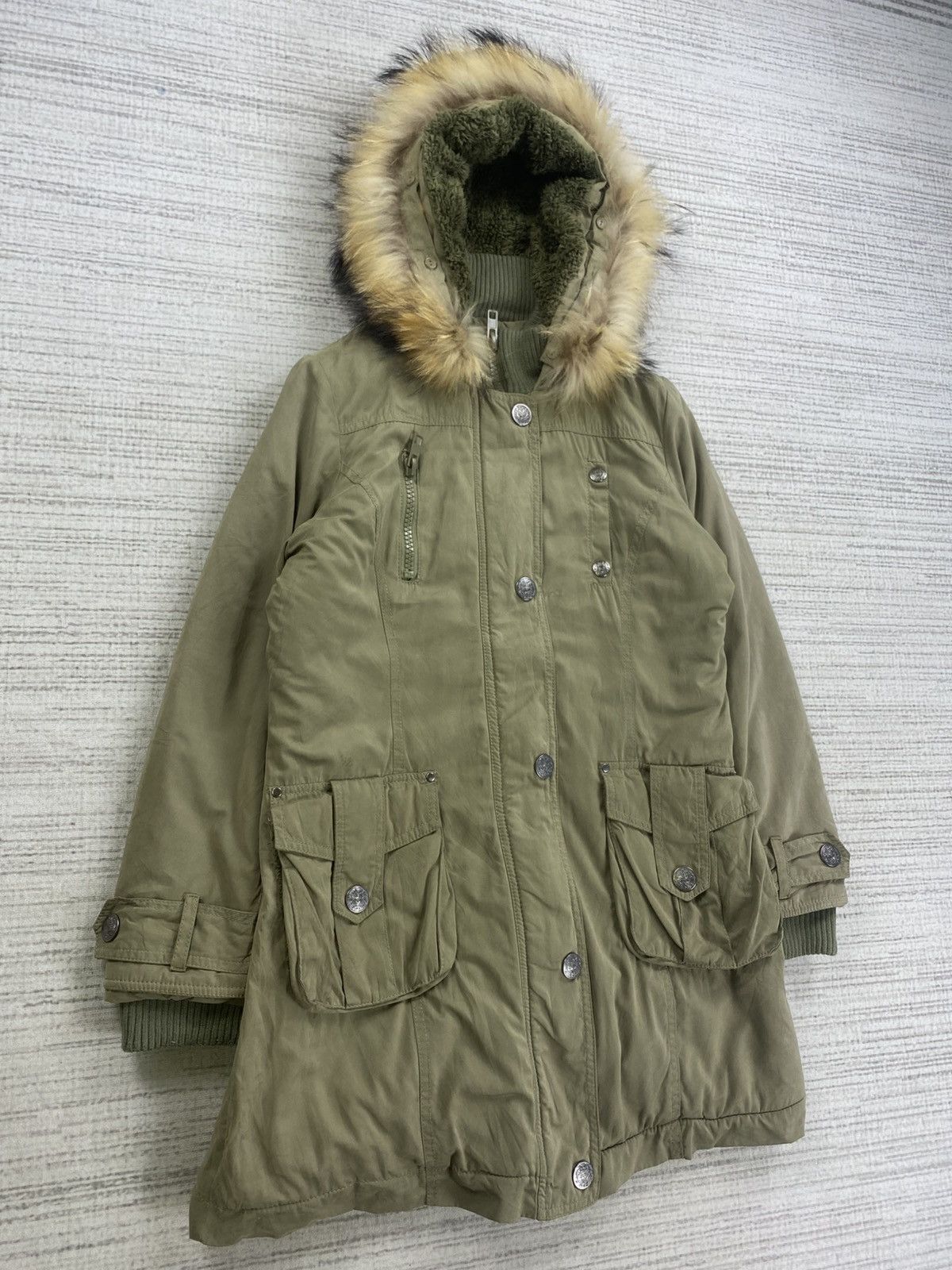 Le Grande Bleu (L.G.B.) Vtg Rei Firenze LGB Multipocket Faux Fur Parka Hoodie Jacket Size US M / EU 48-50 / 2 - 3 Thumbnail