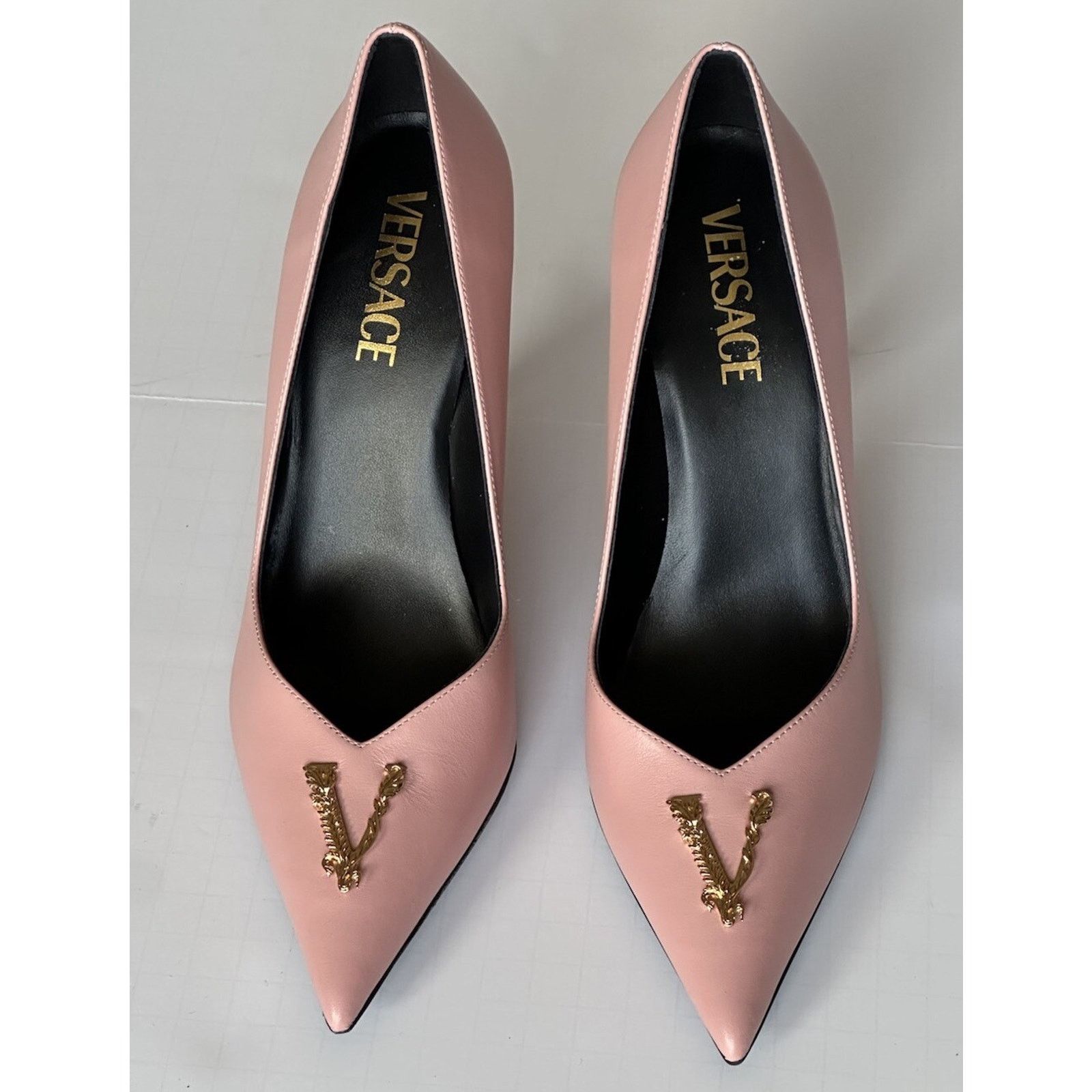 Versace Versace Women's Leather Pump Shoes Dark Rose 7 US 1014744 Size US 7 / IT 37 - 2 Thumbnail