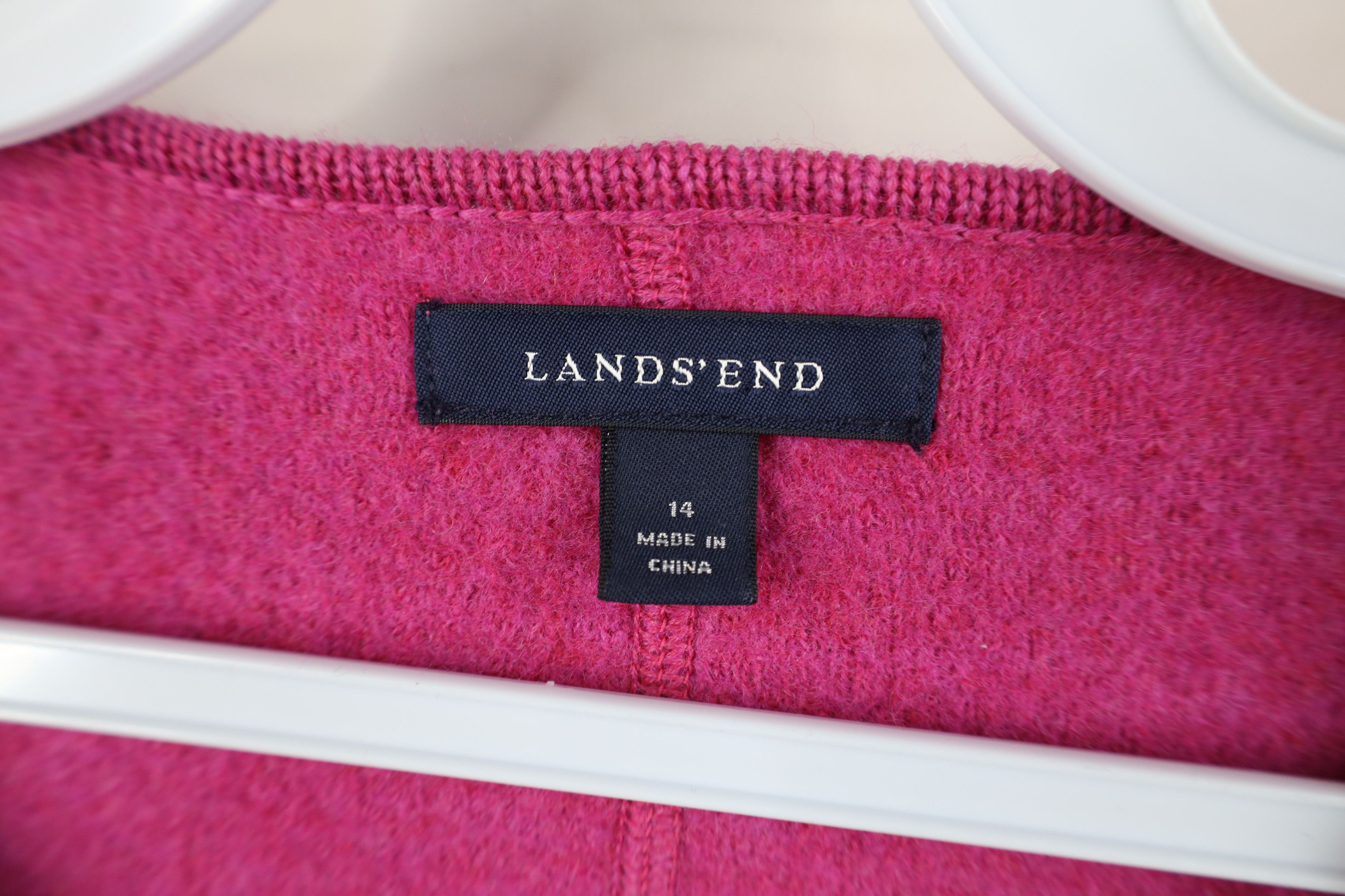 Lands' End Vintage Lands End Wool Button Blazer Sweater Jacket Jac Pink Size XL / US 12-14 / IT 48-50 - 7 Thumbnail