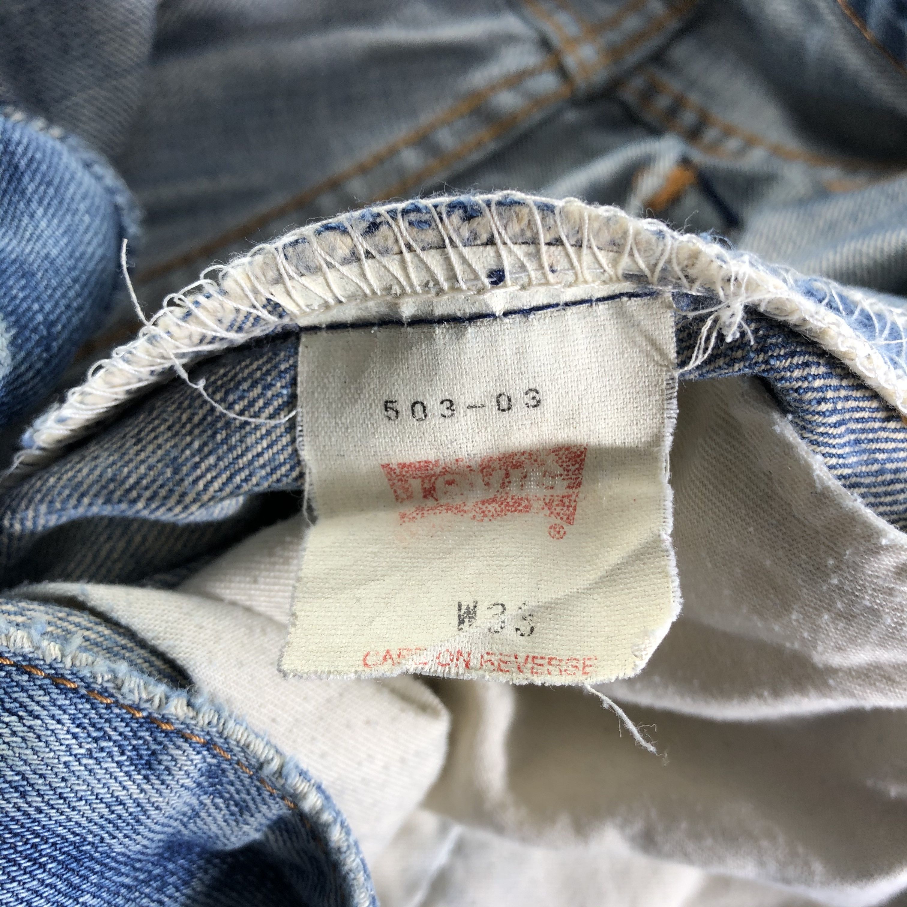 Levi's Vintage 90s Levis 503 Jeans Medium Wash Denim Size US 33 - 10 Thumbnail