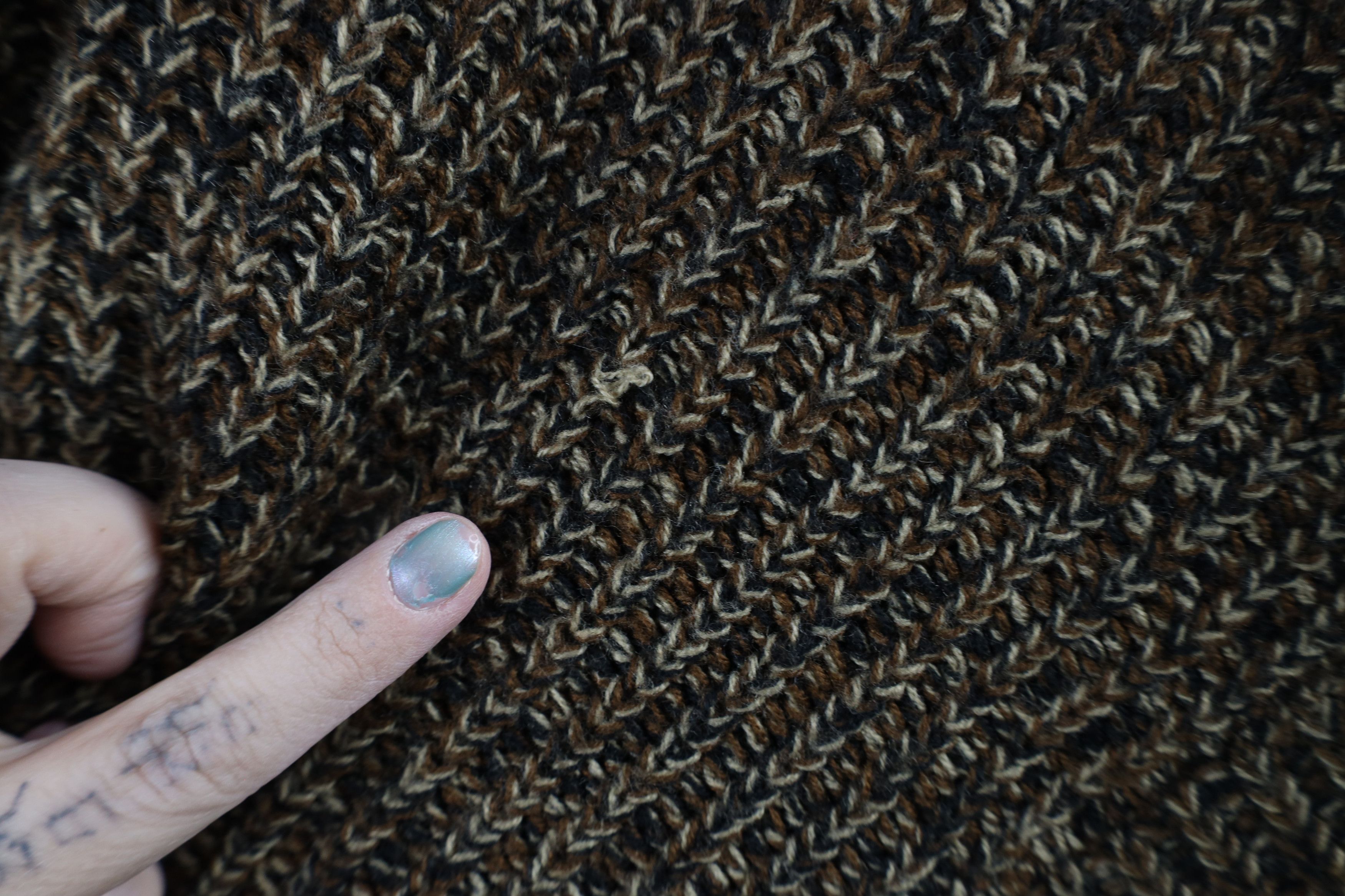 Vintage Vintage 90s Streetwear Chunky Ribbed Knit Sweater Brown Size US XL / EU 56 / 4 - 4 Thumbnail