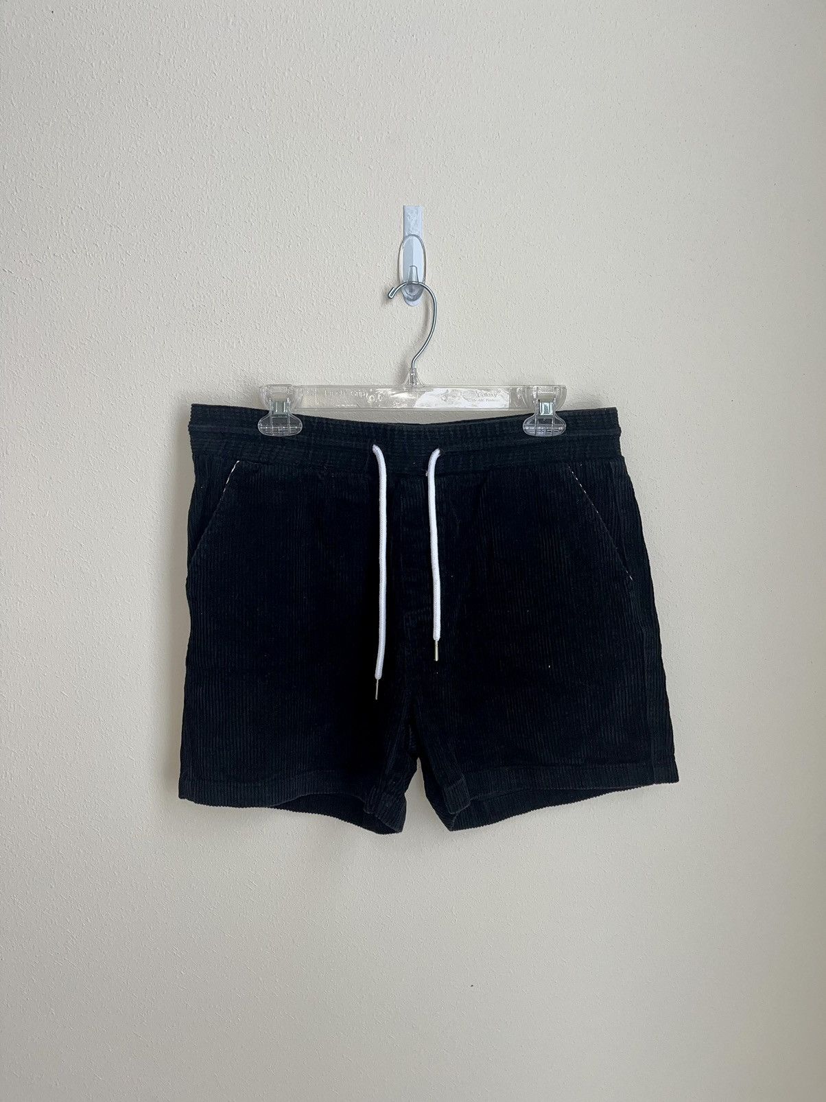Other Drawstring Corduroy Shorts Black Size L Size US 34 / EU 50 - 1 Thumbnail