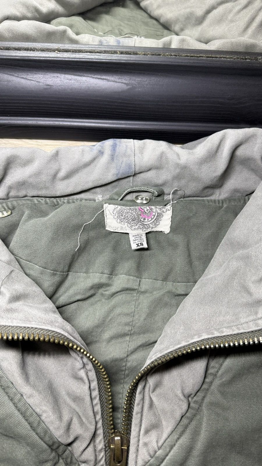 Bebe Y2K 2000s Ecote Women’s Olive Green Parka Coat Size XS / US 0-2 / IT 36-38 - 3 Thumbnail