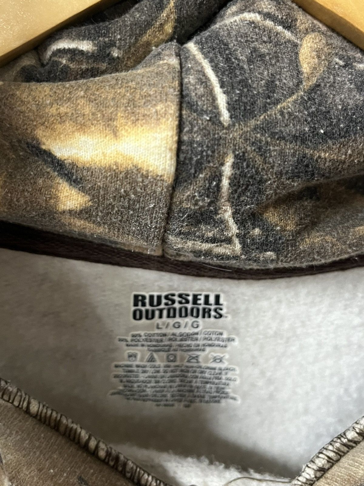 Russell Athletic Russell athletic boxy fit vintage camo hoodie streetwear Size US L / EU 52-54 / 3 - 9 Thumbnail
