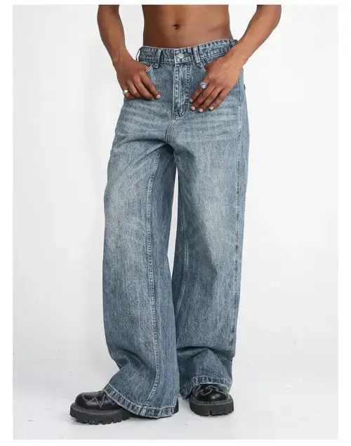Jean y2k faded washed flared jeans Size US 33 - 3 Thumbnail