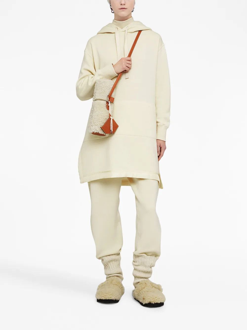 Jil Sander o1y0925 Hooded Mini Dress in Light Beige Size S / US 4 / IT 40 - 5 Thumbnail