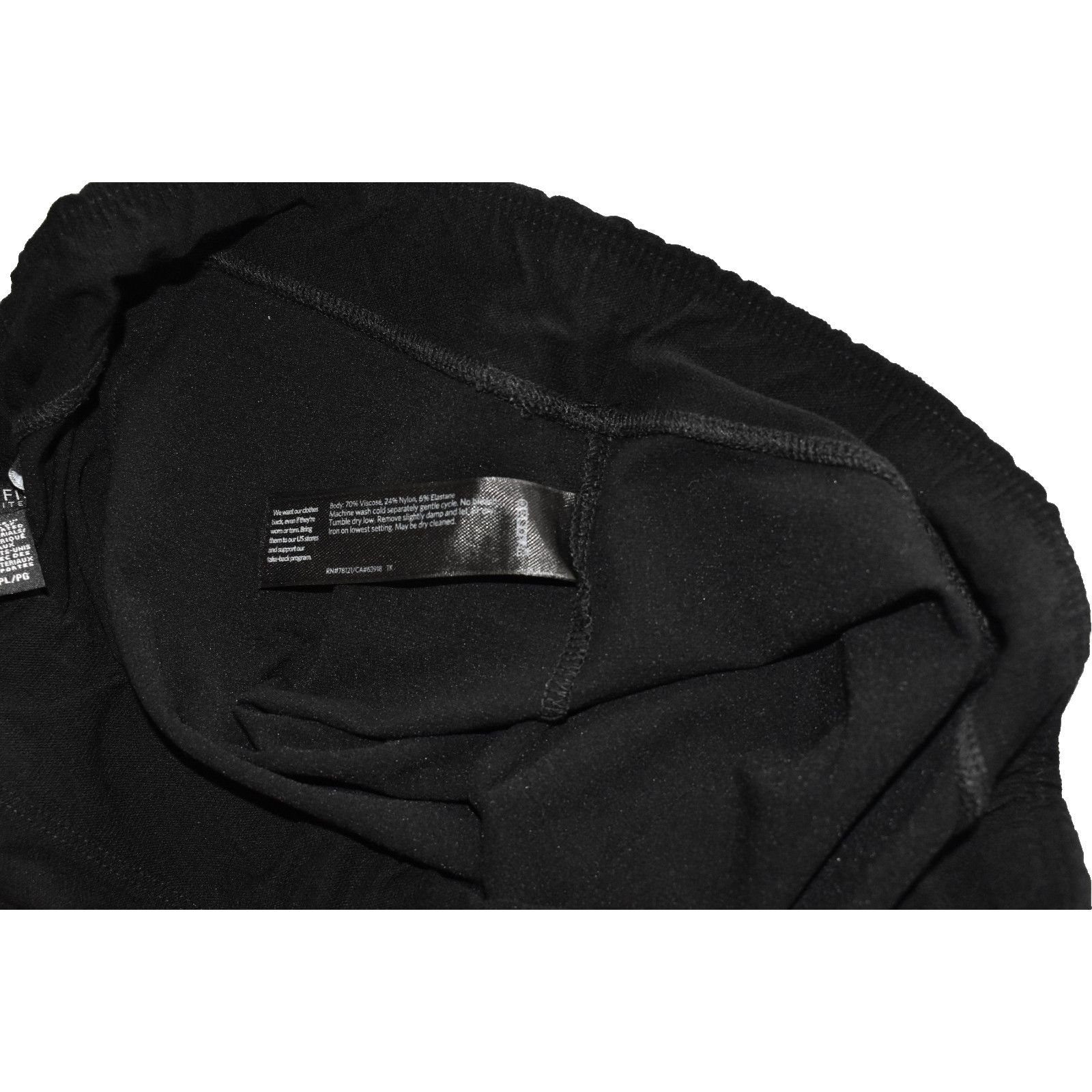 Eileen Fisher EILEEN FISHER Black Stretch Viscose/Nylon Blend Pants Sz PL Size 34" / US 12 / IT 48 - 4 Thumbnail